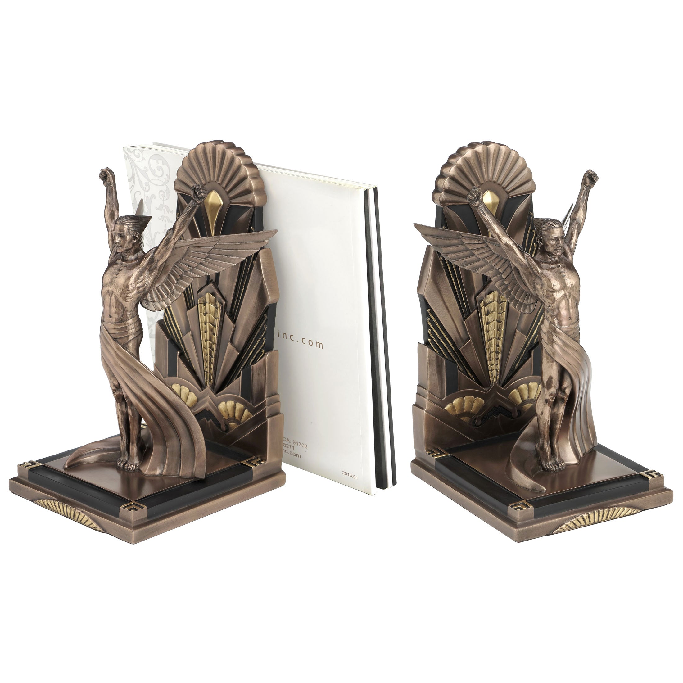 Art Deco Style Male Figure Single Bookend (Cold Cast Copper)
