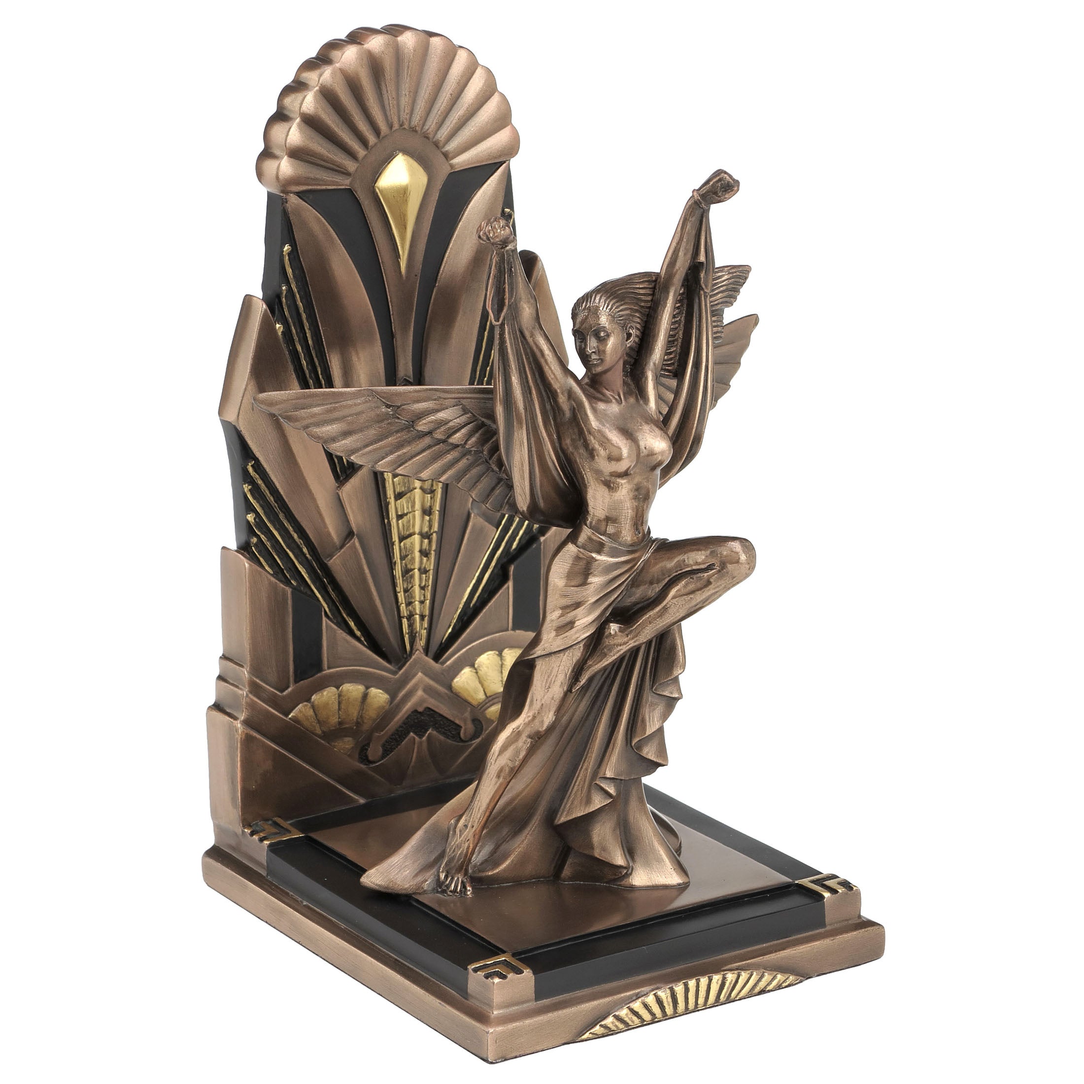 Art Deco Style Female Figure Single Bookend (Cold Cast Copper)