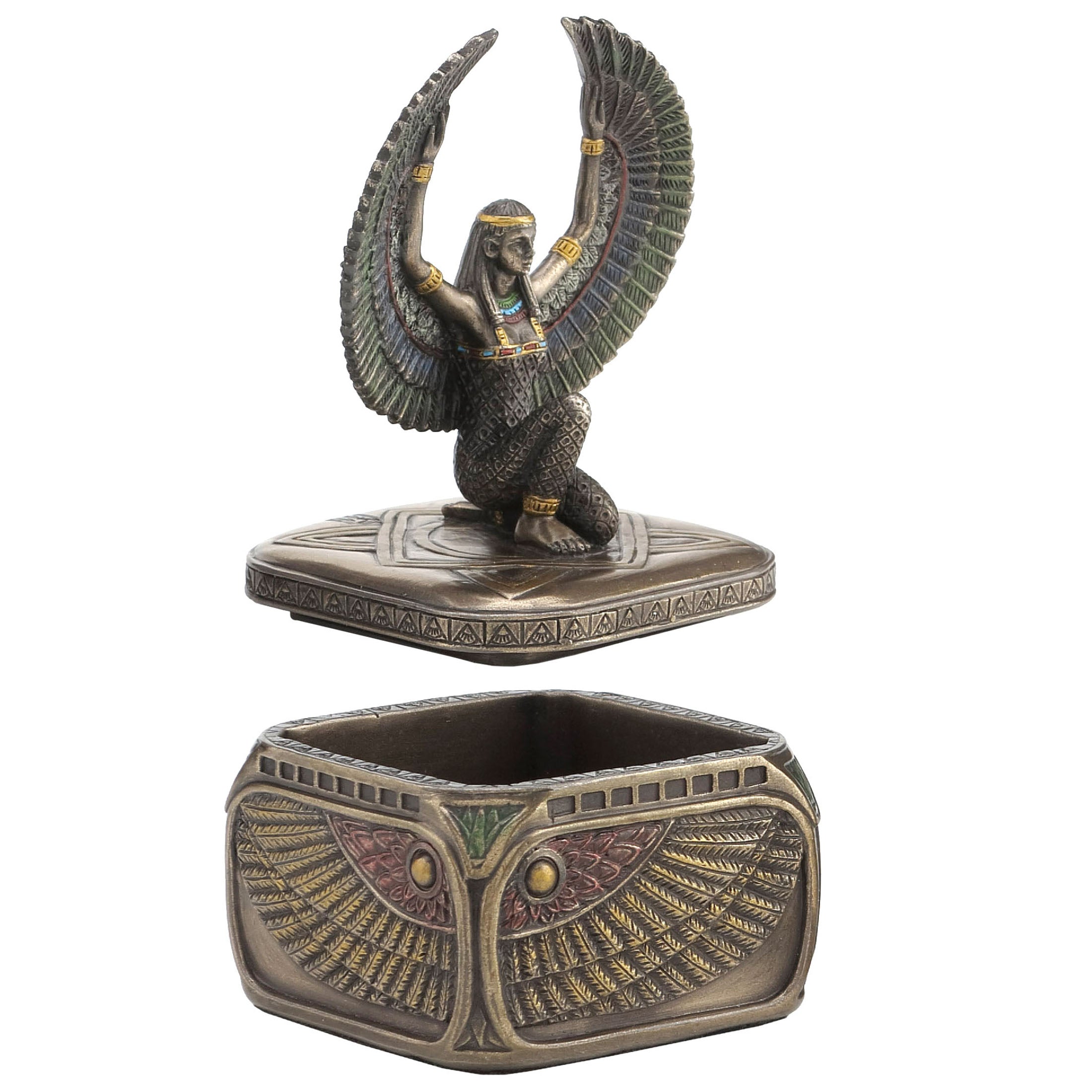 Egyptian Goddess Isis Square Trinket Box