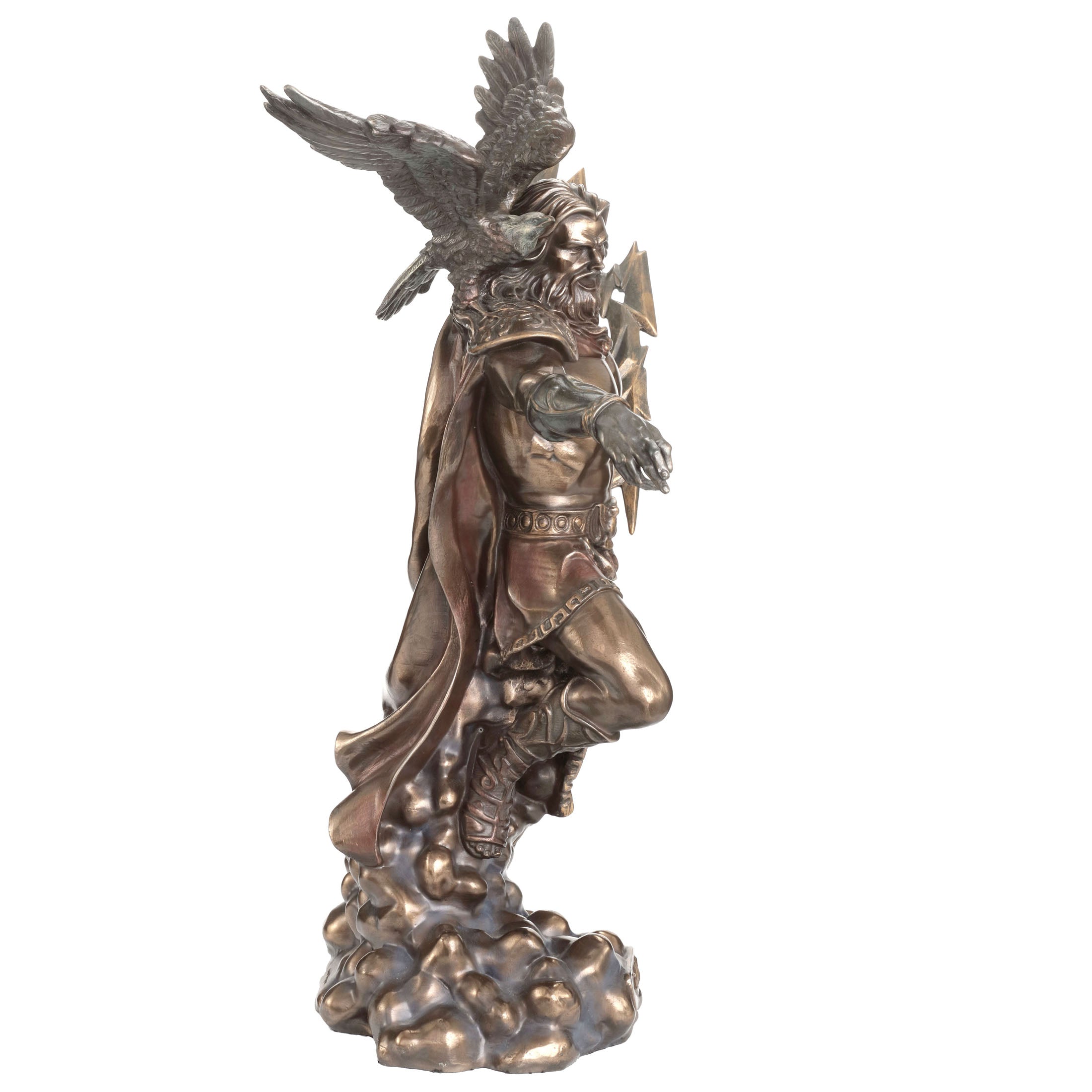 Zeus Holding Thunderbolt With Eagle 50Cm