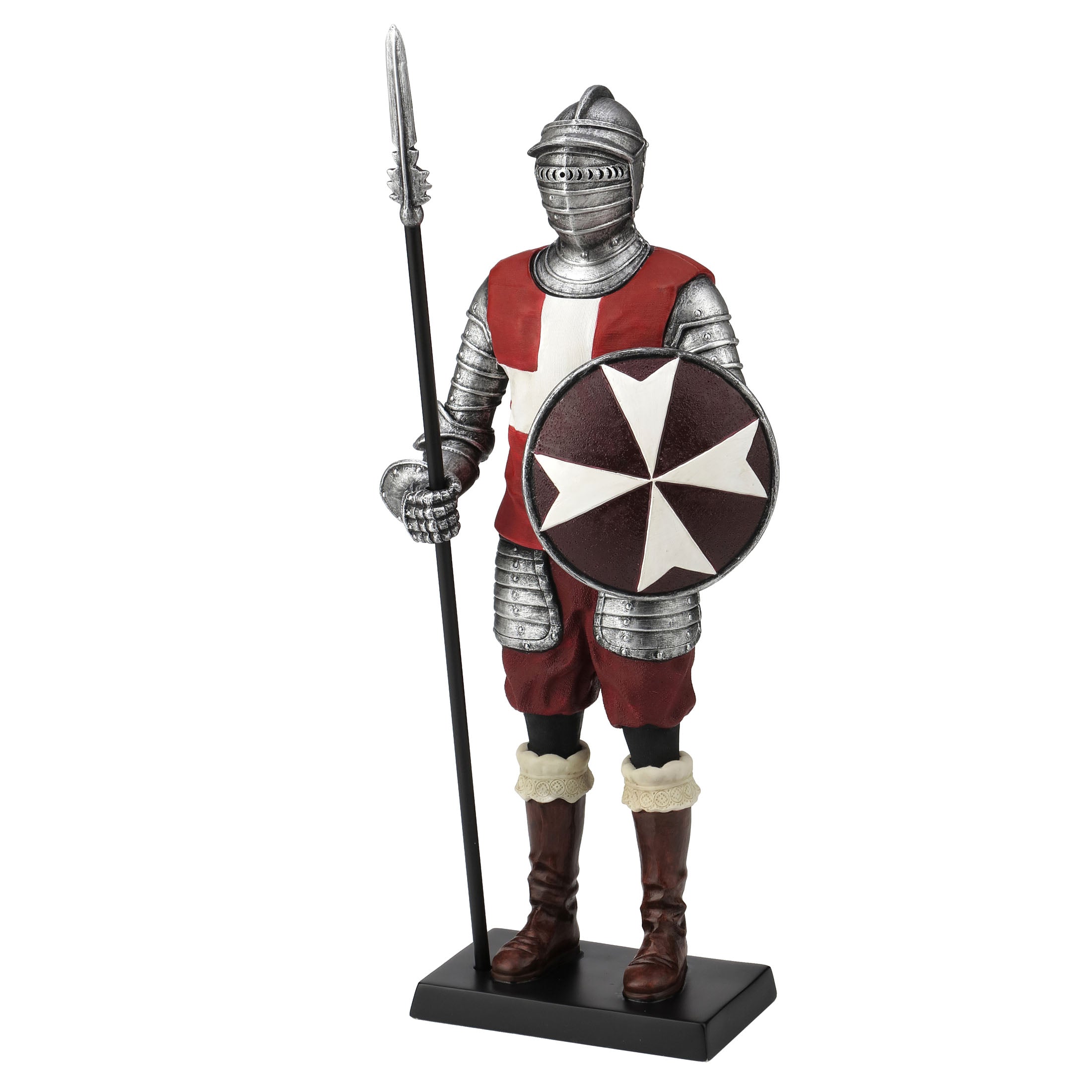 Maltese Knight Holding Pike And Round Shield