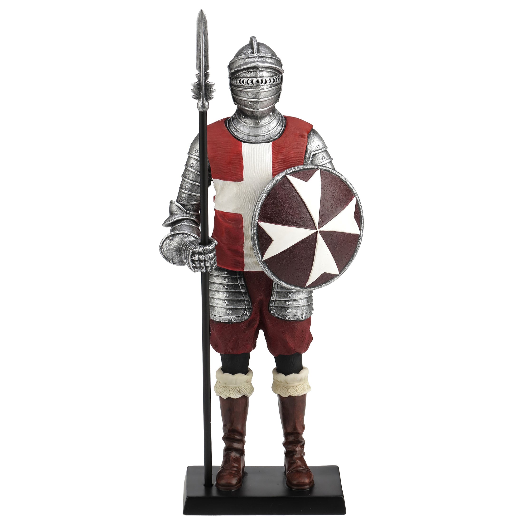 Maltese Knight Holding Pike And Round Shield