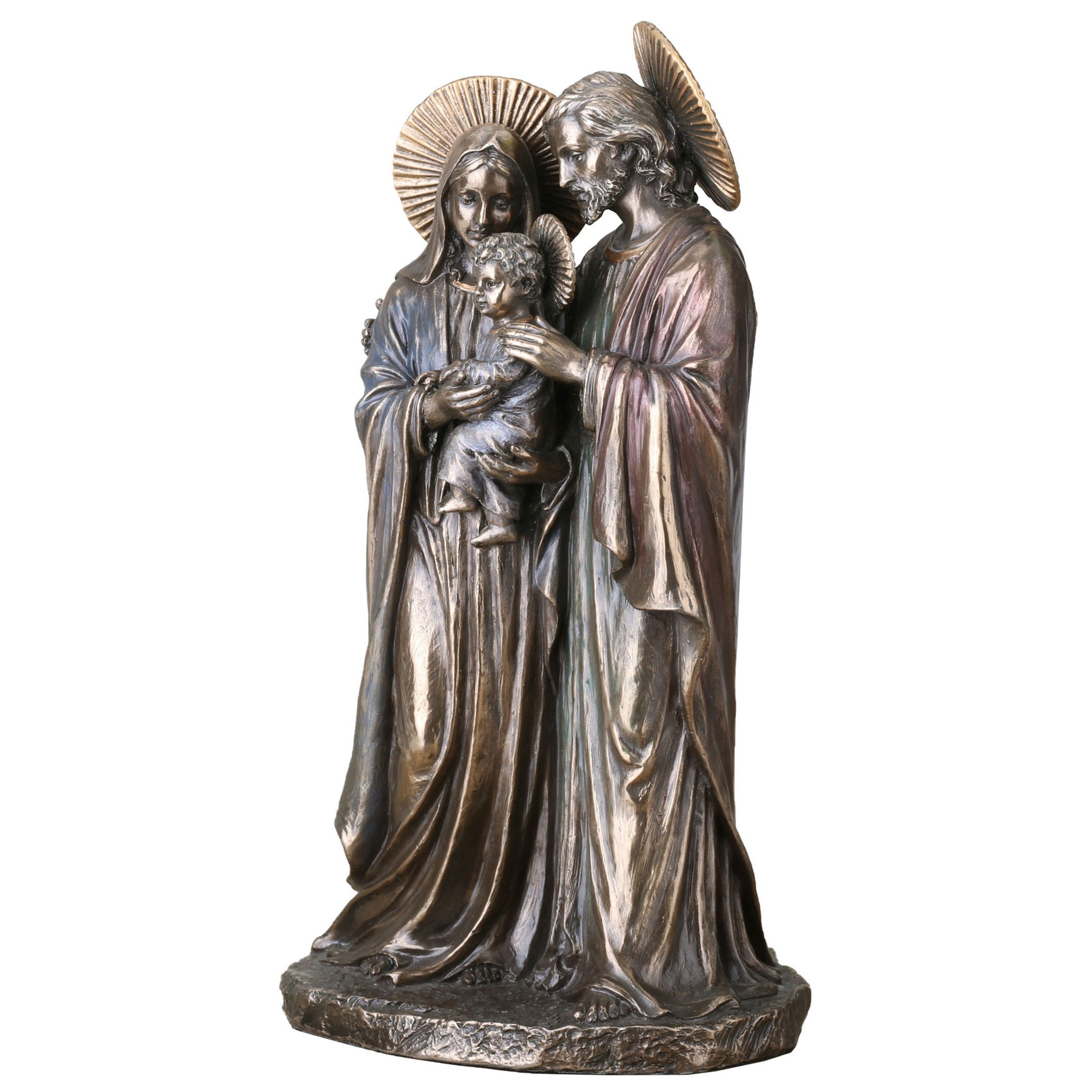 Holy Family Joseph And Mary Holding Young Jesus