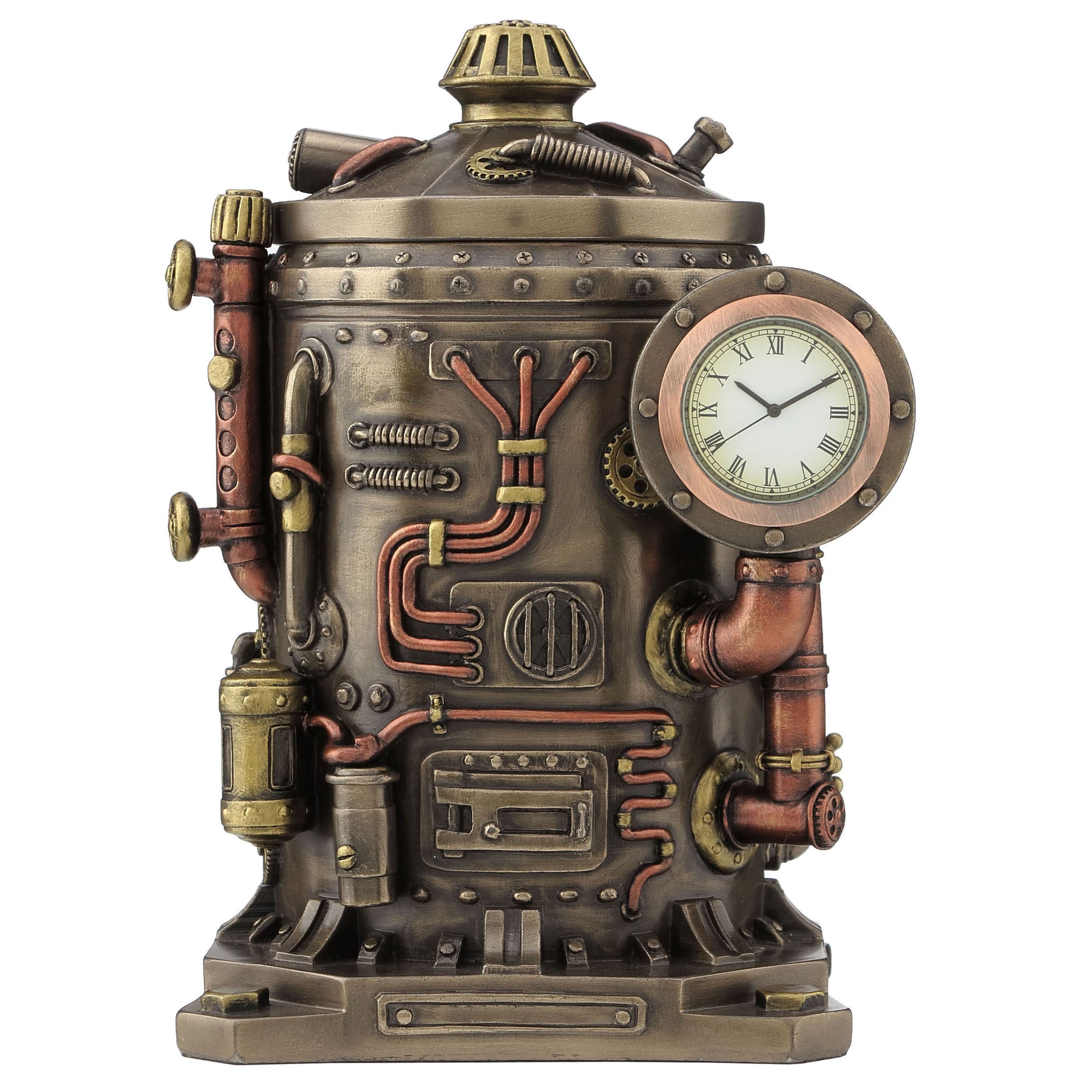 Steampunk Mysterious Container Clock Trinket Box