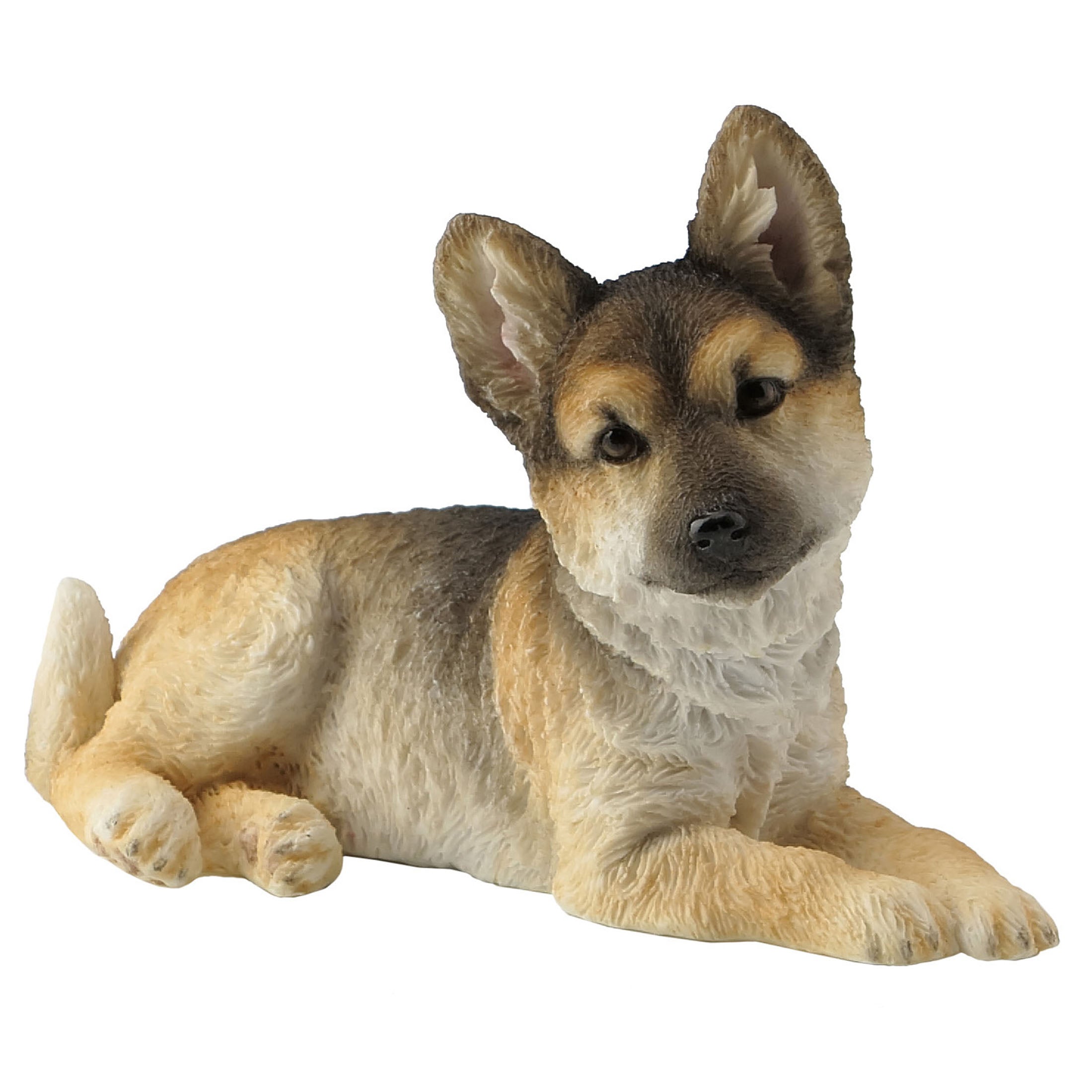 German Shepherd Puppy Sitting And Looking Towards Right