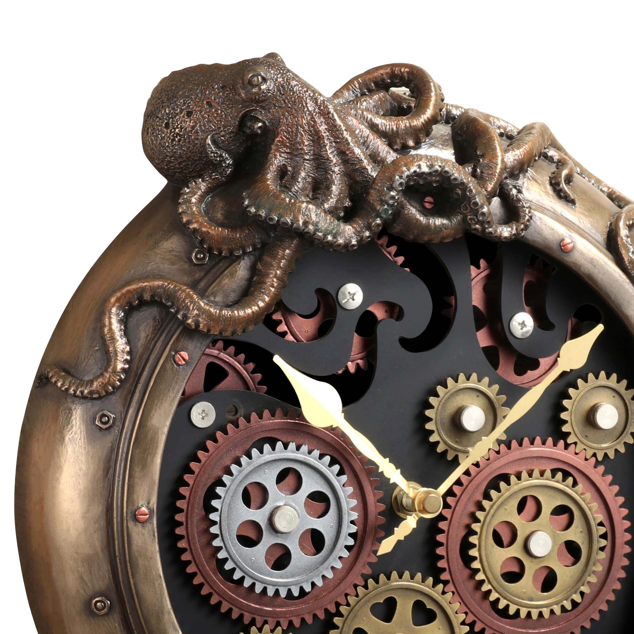 Steampunk Octopus Porthole Wall Clock