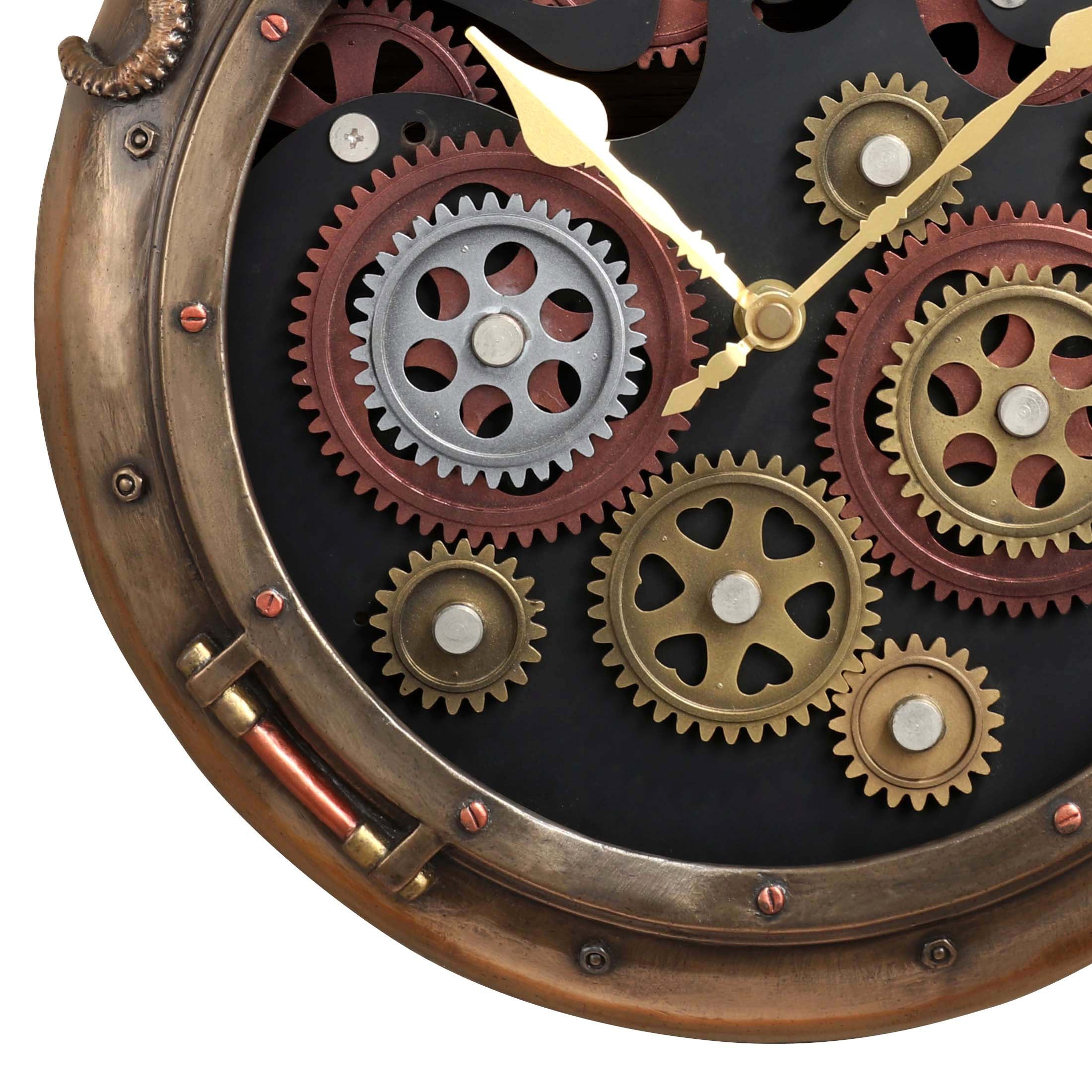 Steampunk Octopus Porthole Wall Clock