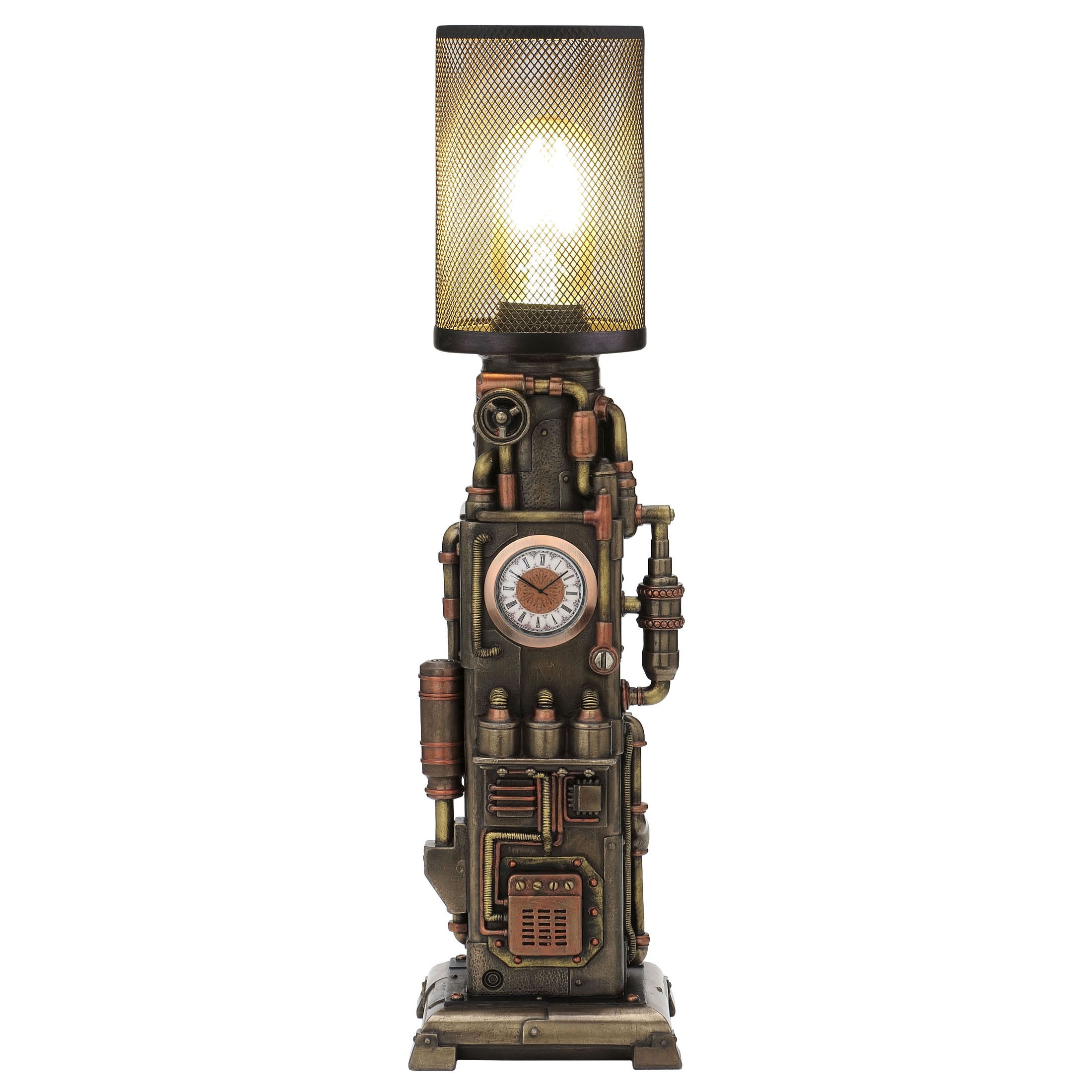 Steampunk Mesh Metal Beacon Tower Clock Lamp (Led)