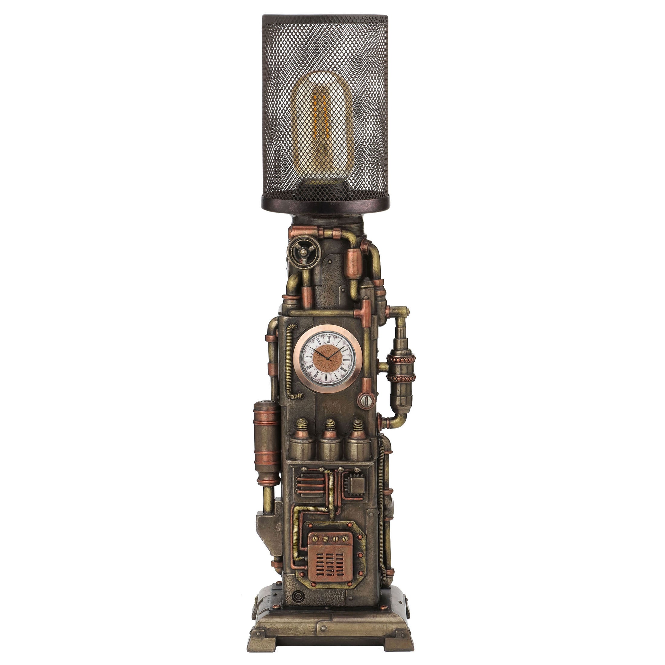 Steampunk Mesh Metal Beacon Tower Clock Lamp (Led)