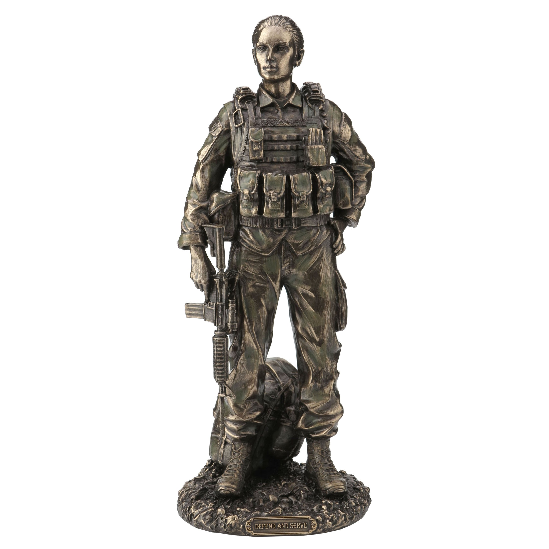 Defend And Serve Female Soldier