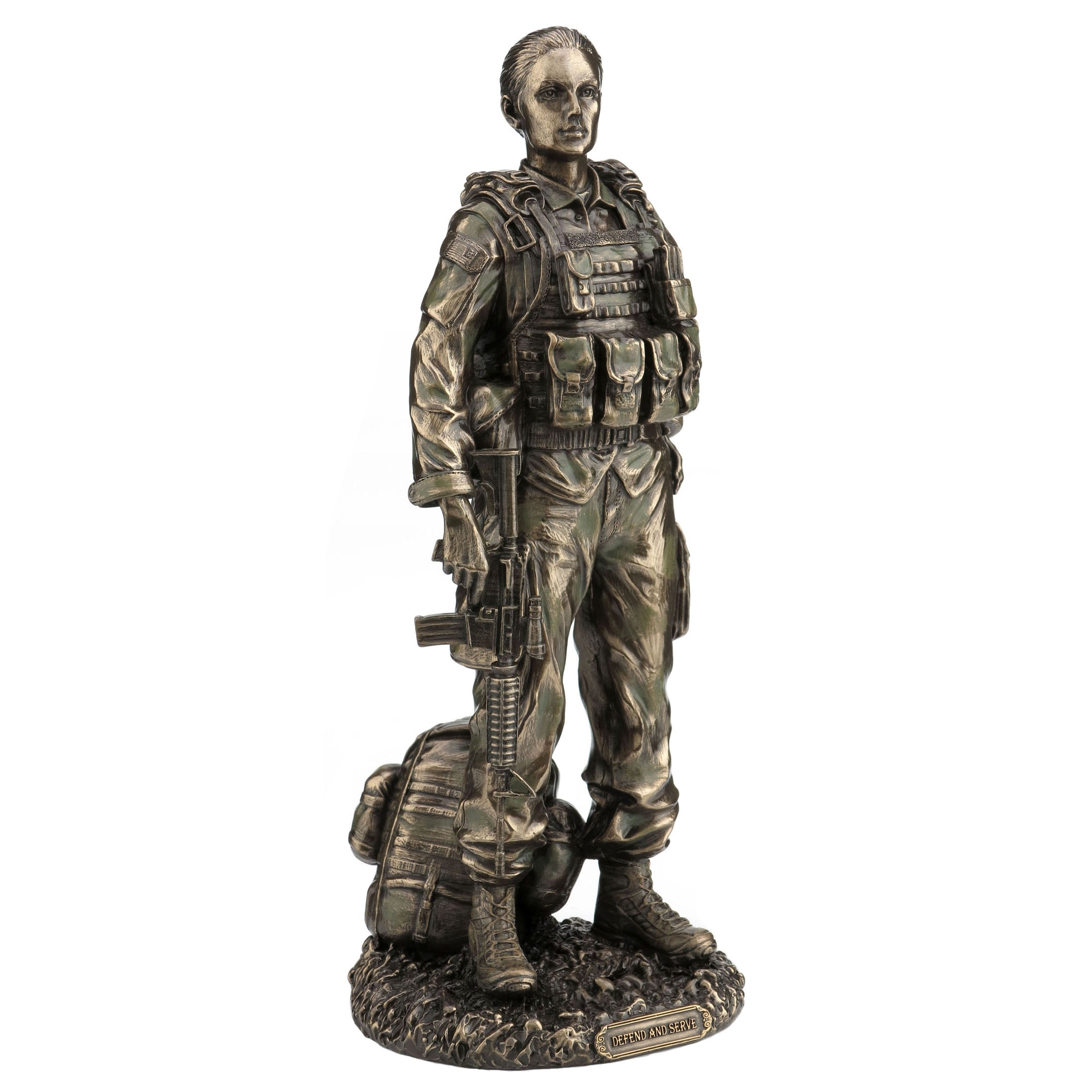 Defend And Serve Female Soldier