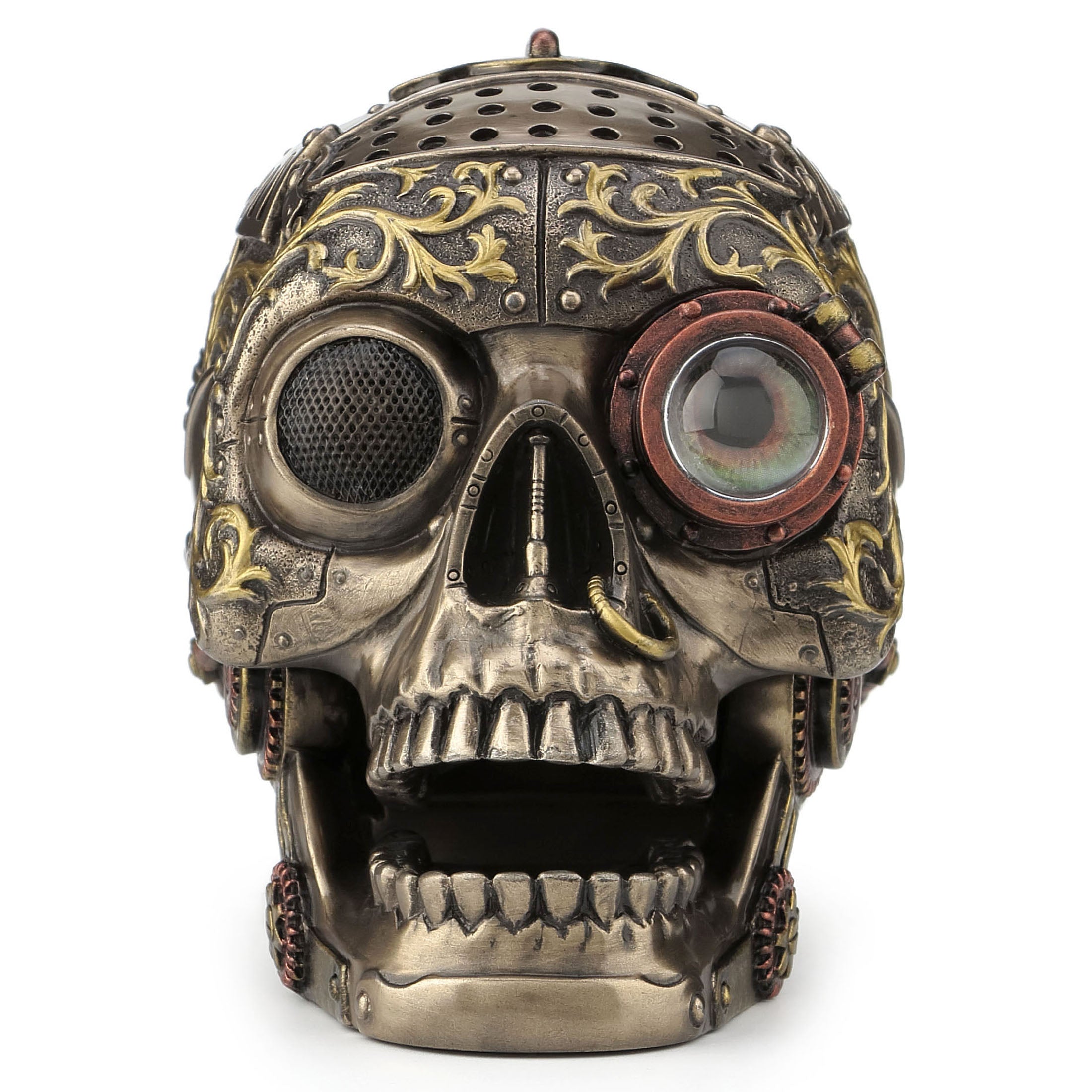 Steampunk Decorative Skull With Moveable Jaw