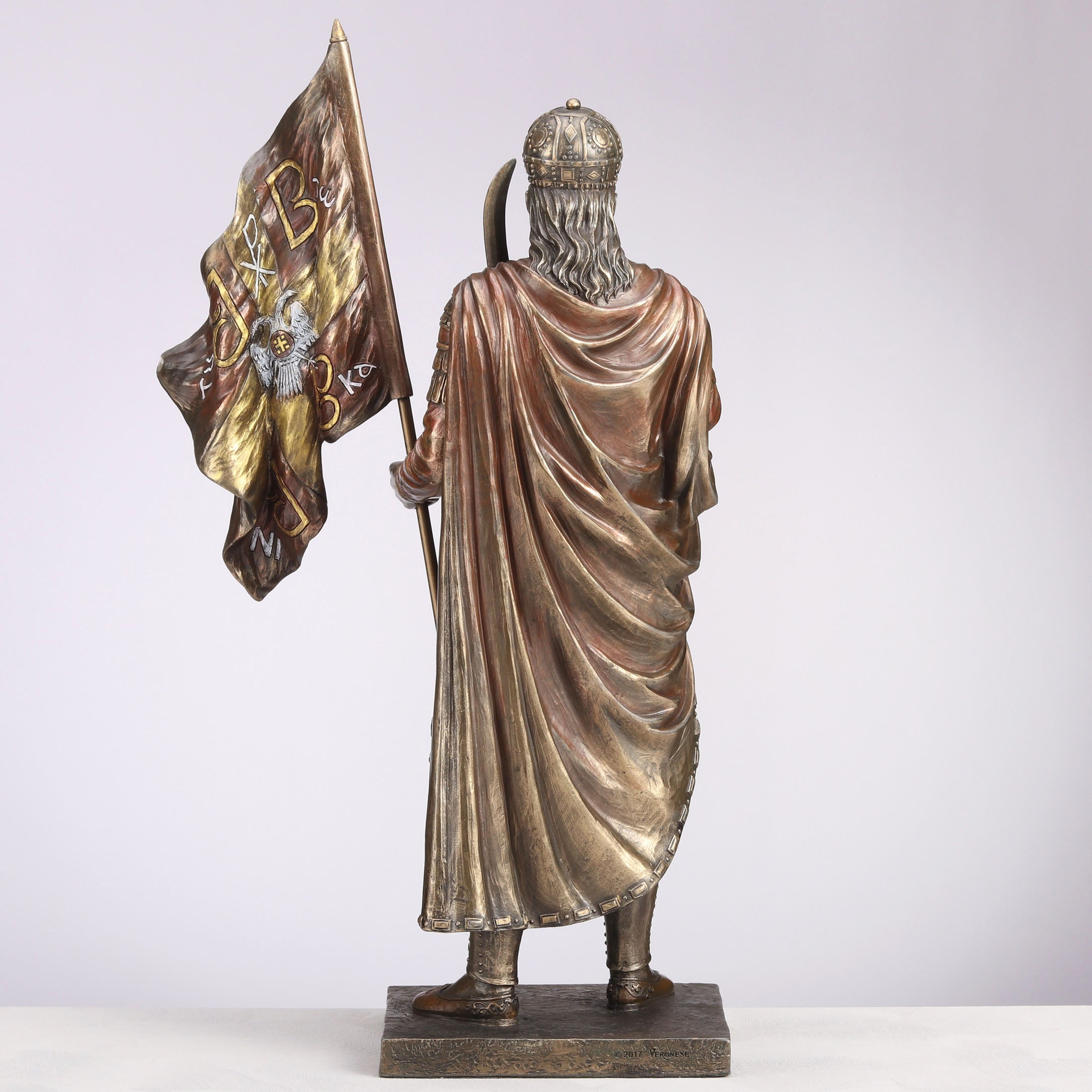 Constantine XI Palaiologos Holding Flag Of Byzantine Empire
