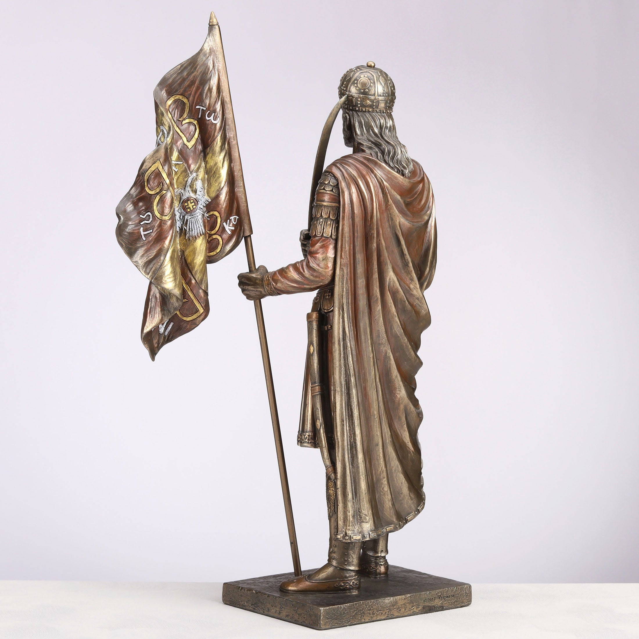 Constantine XI Palaiologos Holding Flag Of Byzantine Empire