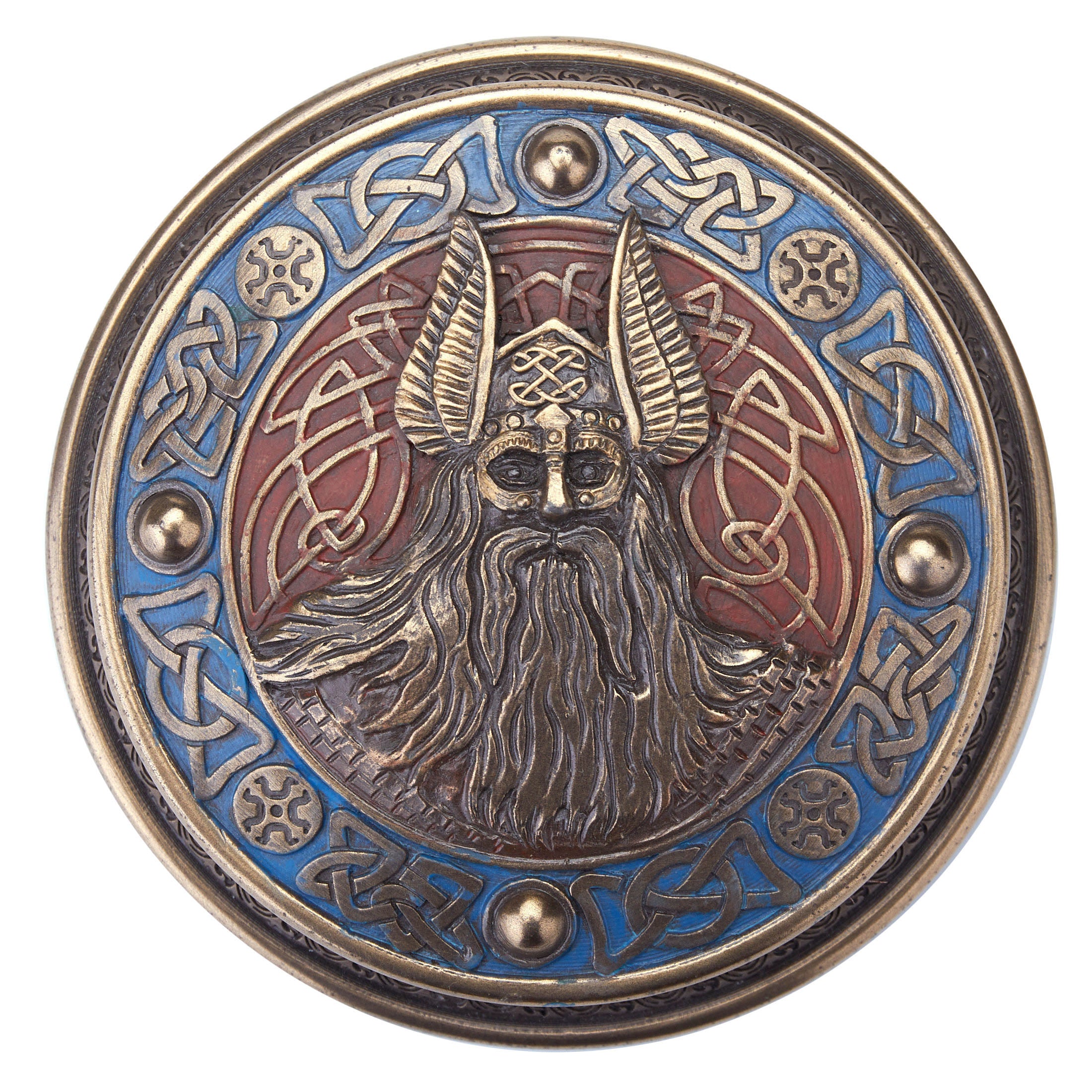 Norse God Odin Round Viking Trinket Box