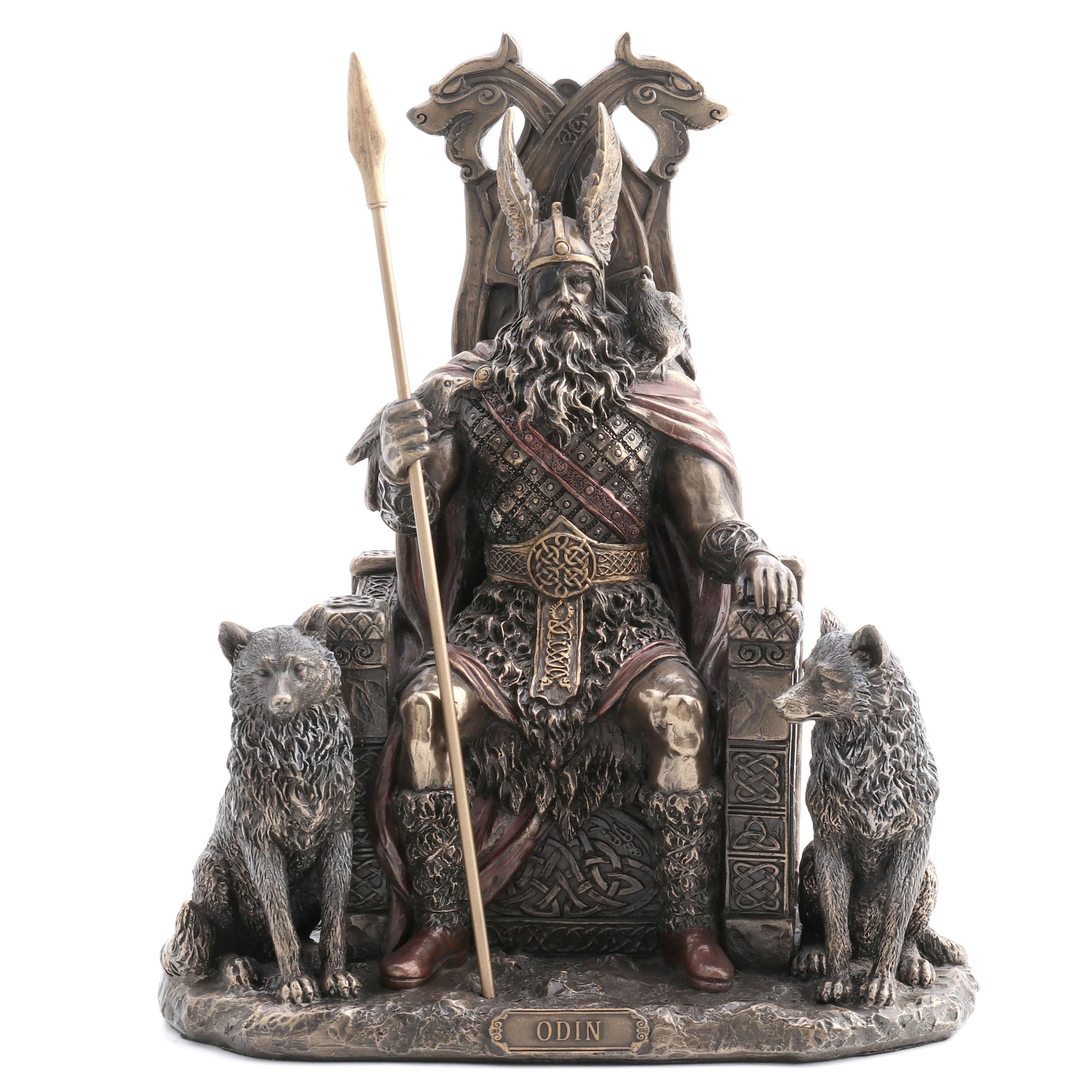 Odin Sitting On Throne With Geri And Freki