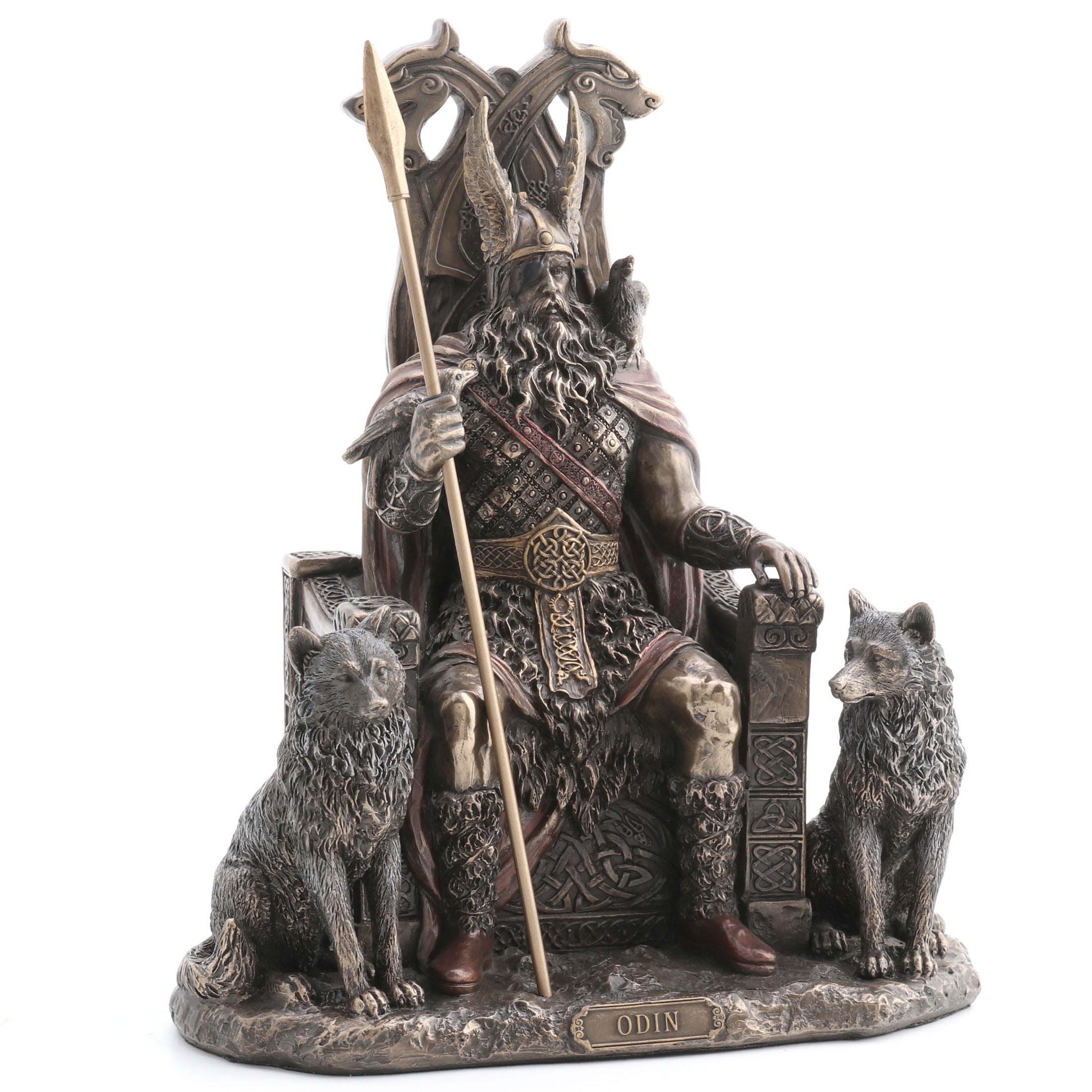 Odin Sitting On Throne With Geri And Freki