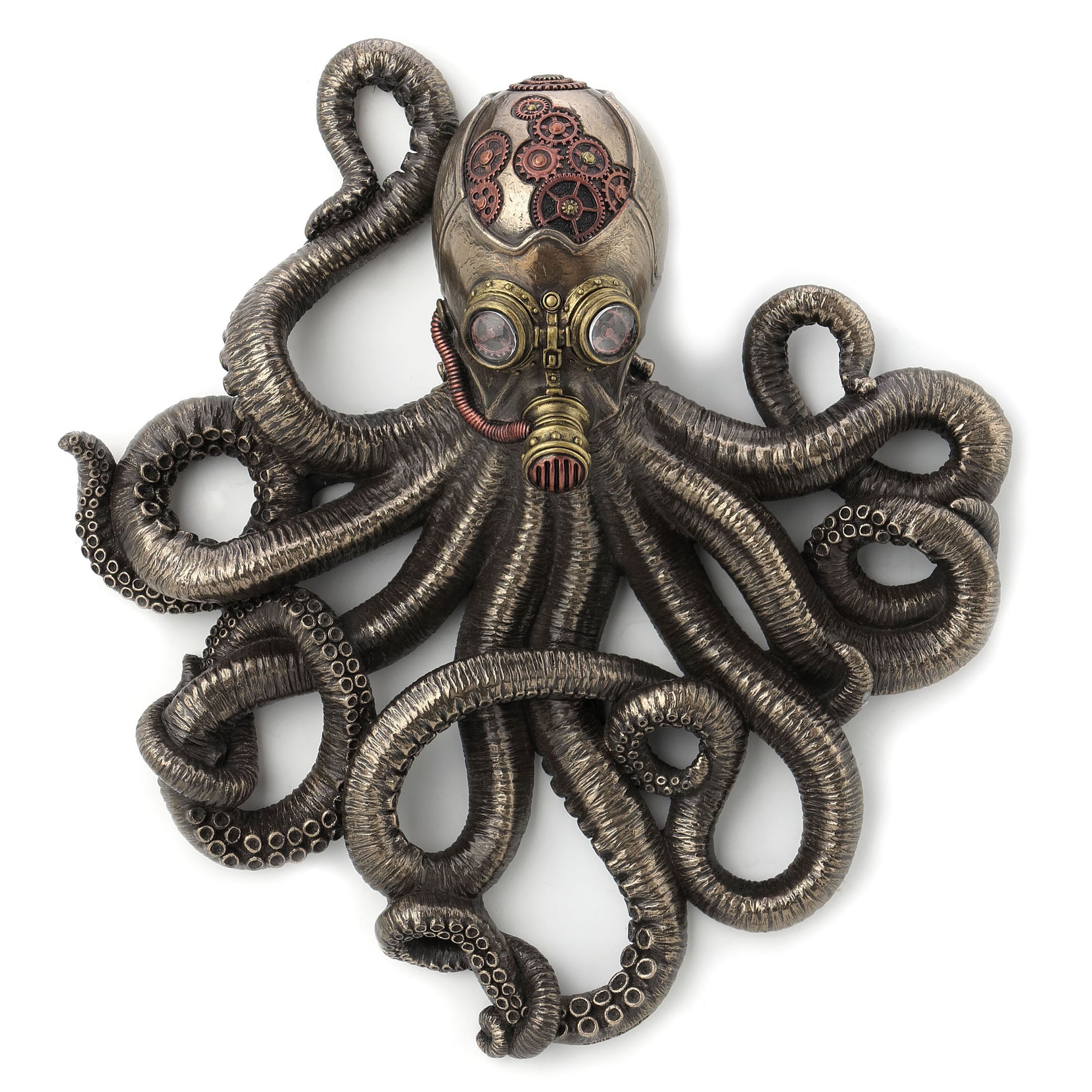 Steampunk Rebreather Octopus Wall Plaque