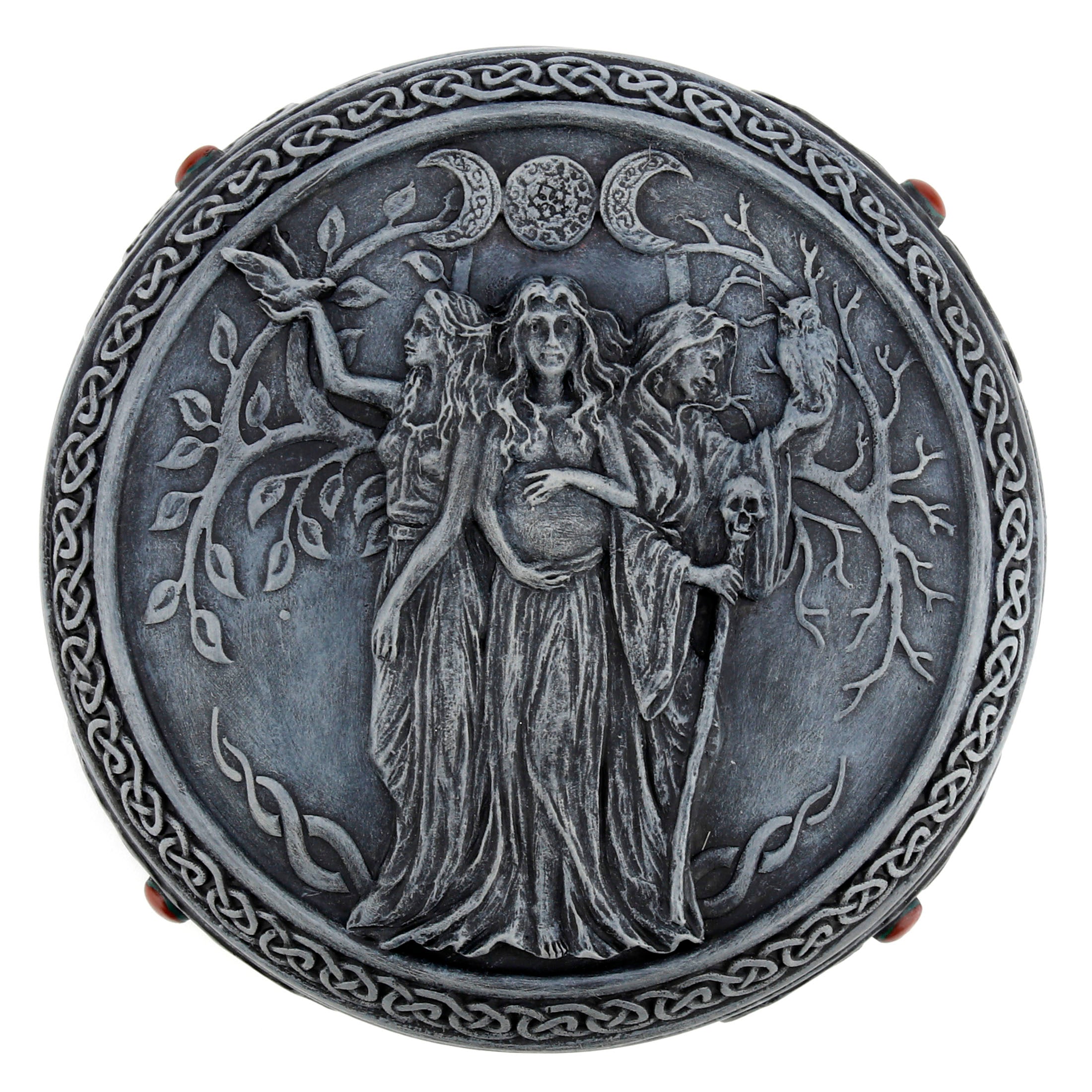 Celtic Triple Goddess Maiden Mother And The Crone Trinket Box