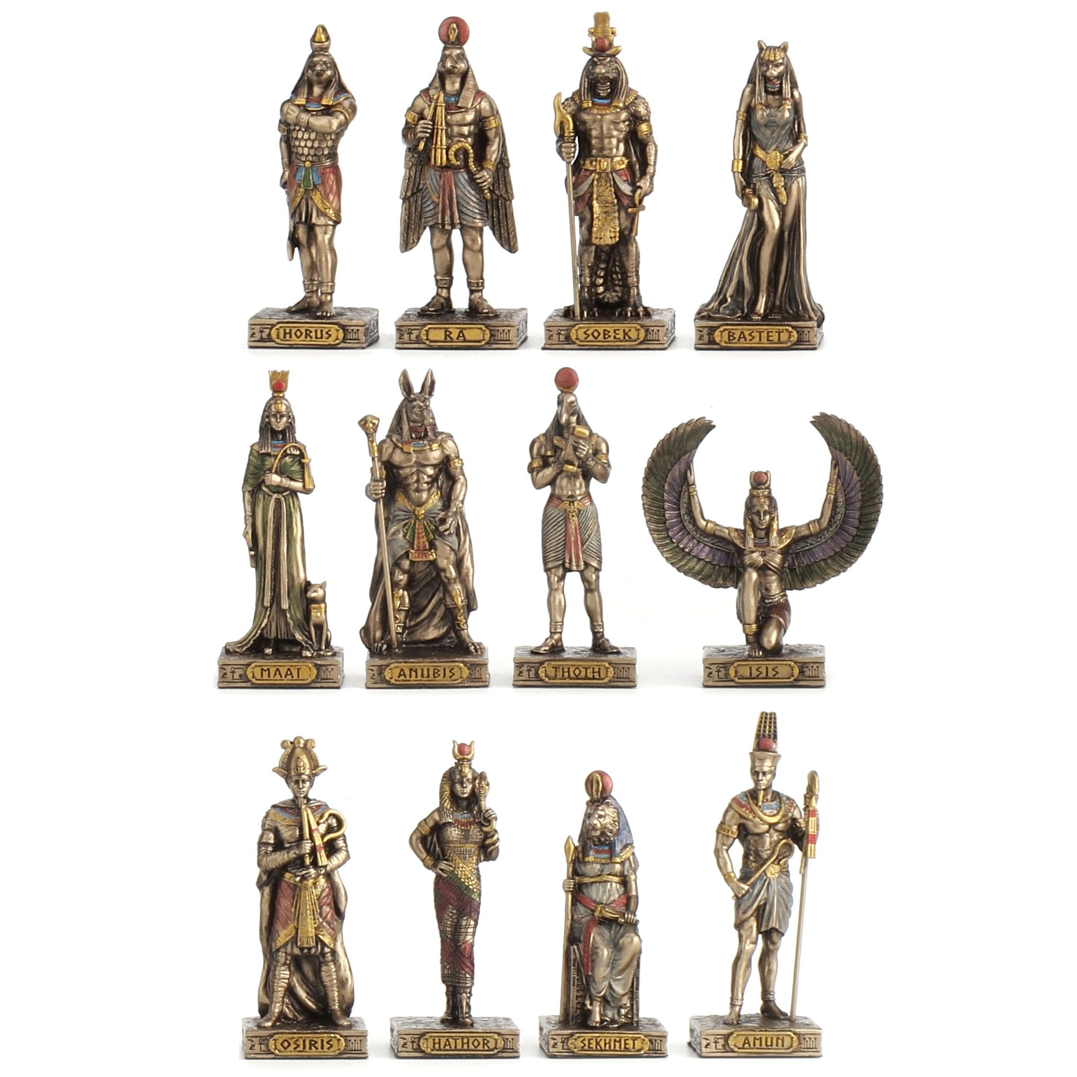 Egyptian Gods Figurine Set of 12
