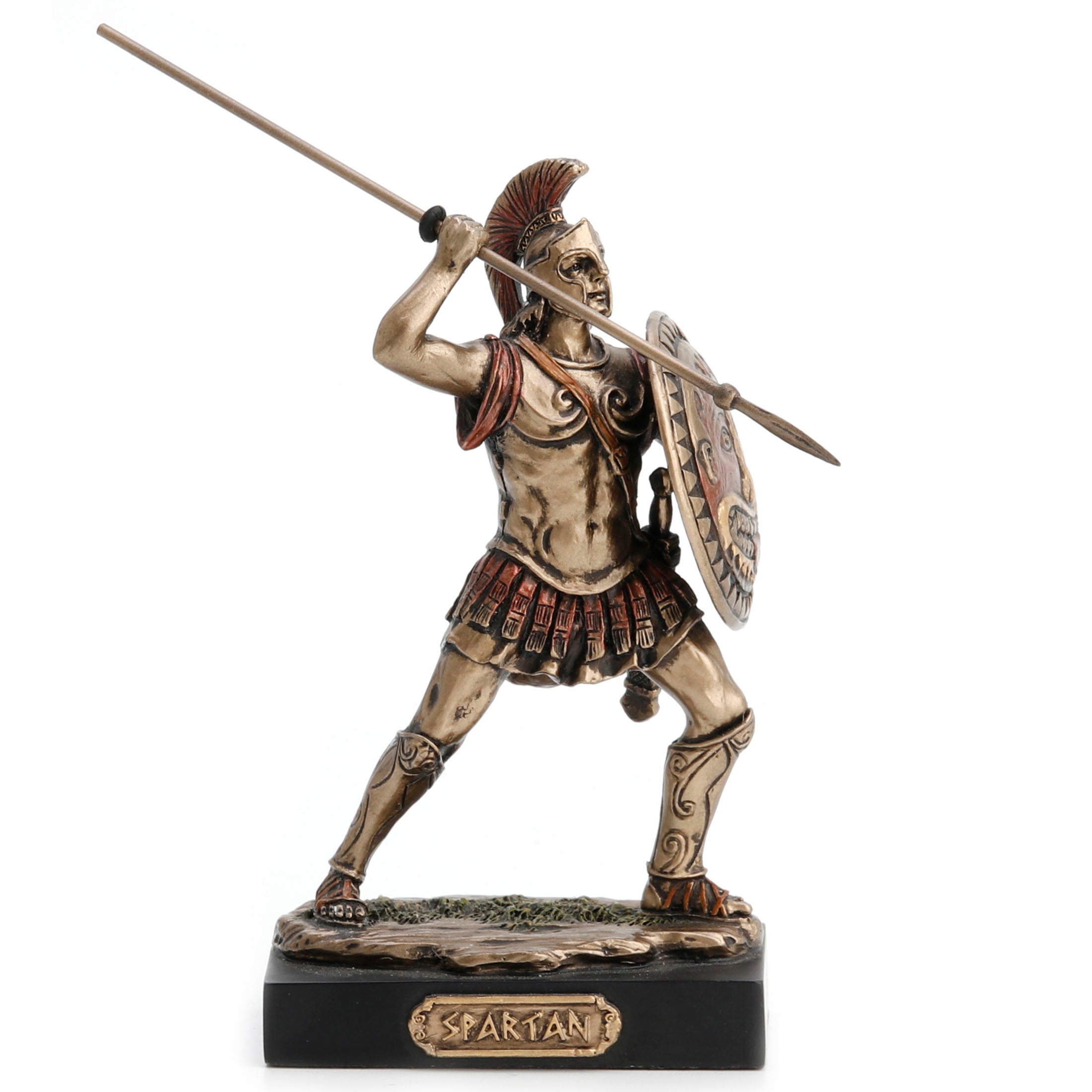 Spartan Warrior Holding Spear and Shield