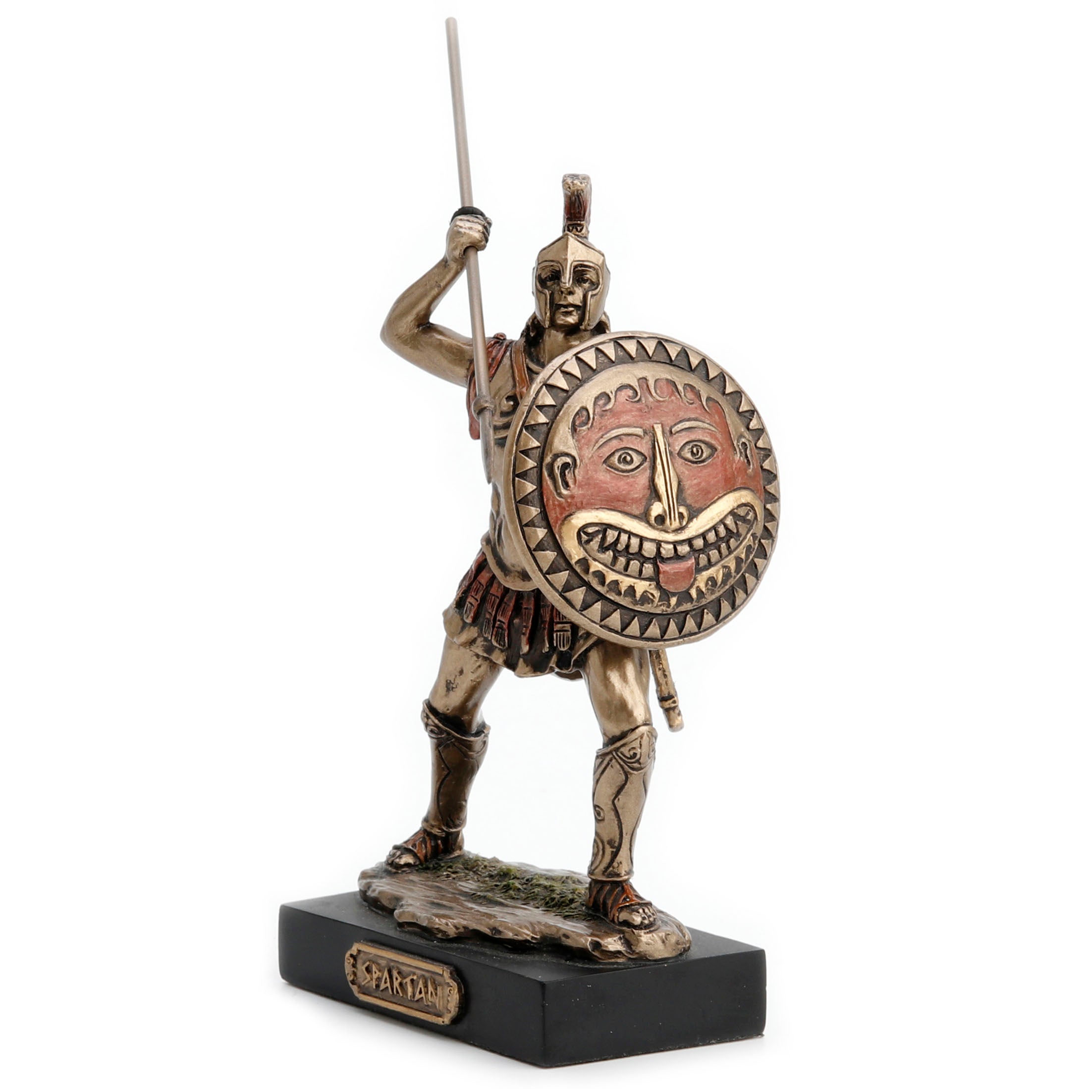 Spartan Warrior Holding Spear and Shield