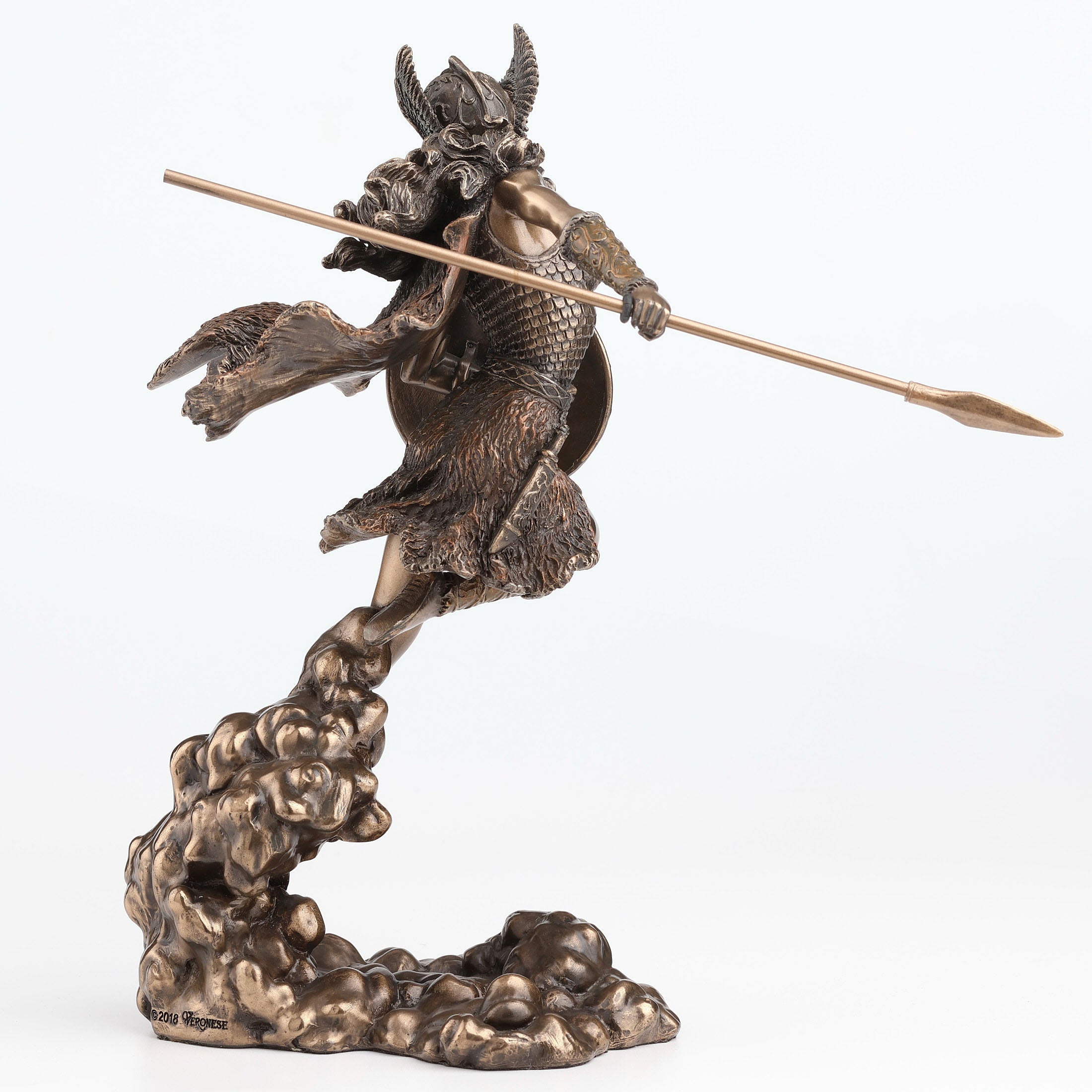 Norse Goddess Valkyrie Wielding Spear And Shield