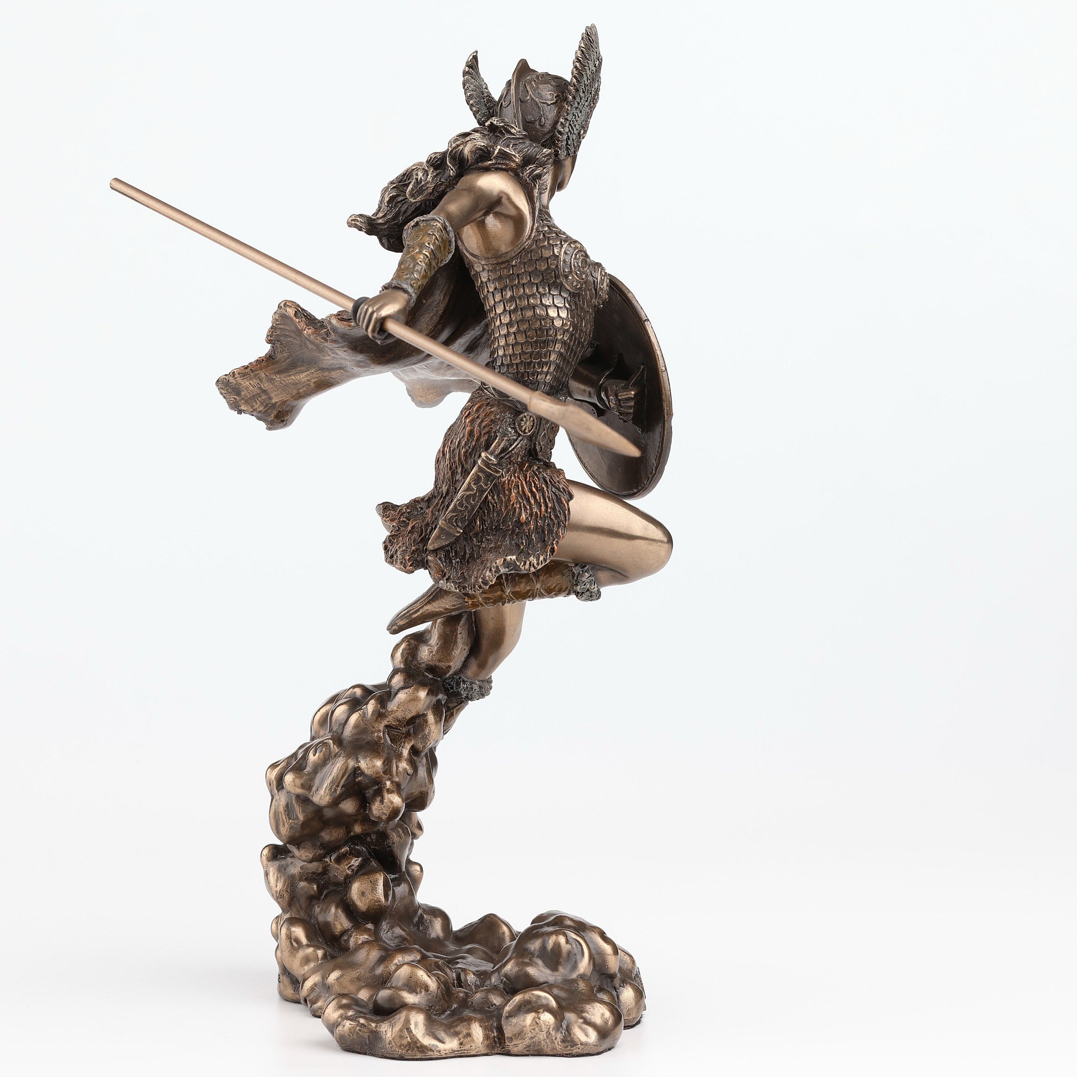 Norse Goddess Valkyrie Wielding Spear And Shield