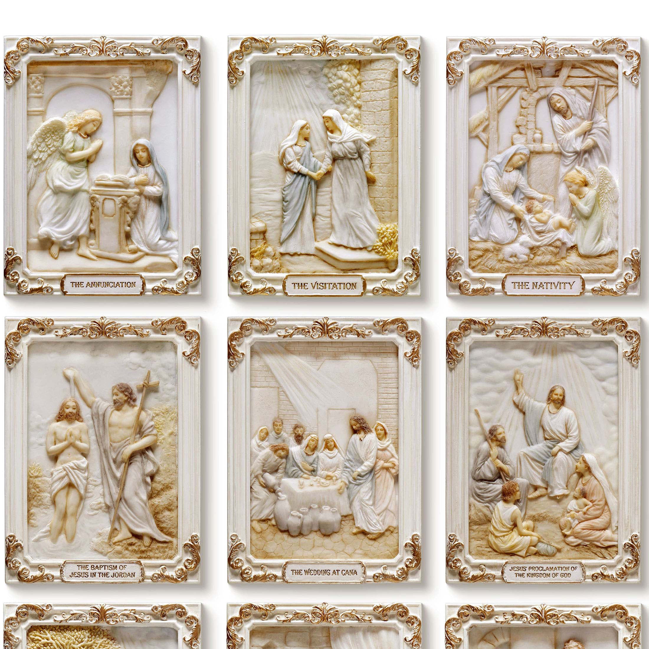 The Mysteries Of The Rosary Wall Plaque Set (20pcs)