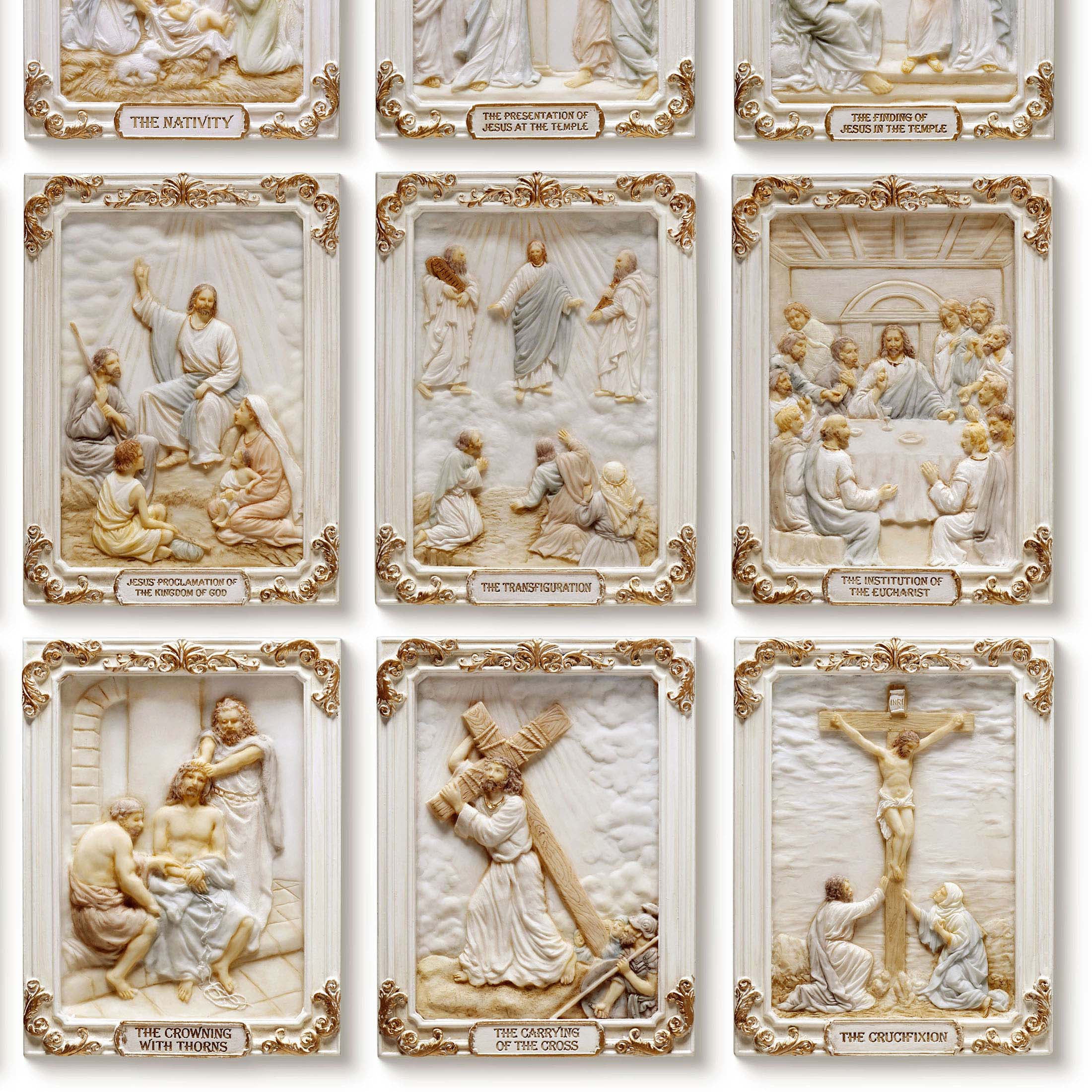 The Mysteries Of The Rosary Wall Plaque Set (20pcs)