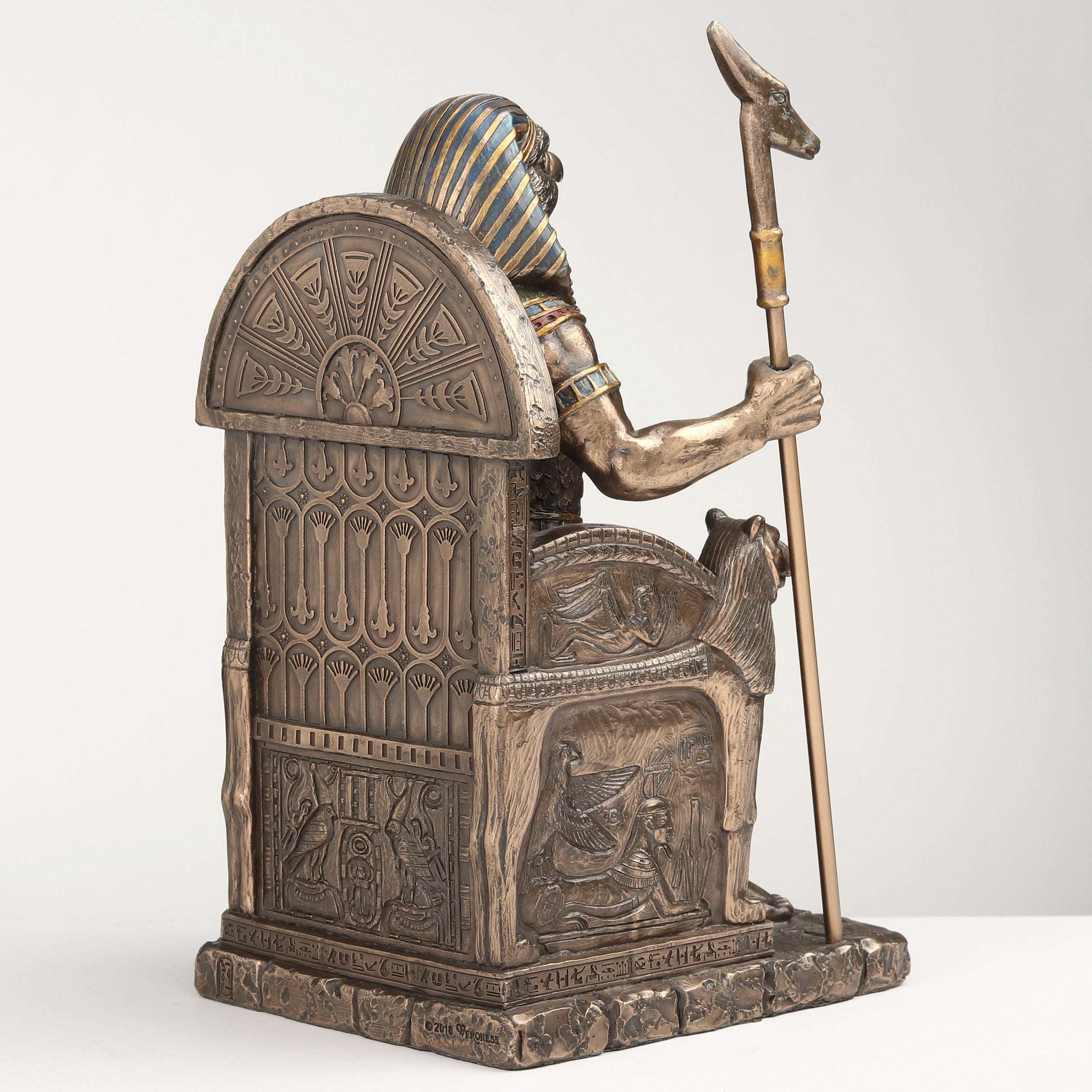 Egyptian Sky God Horus Sitting On Throne