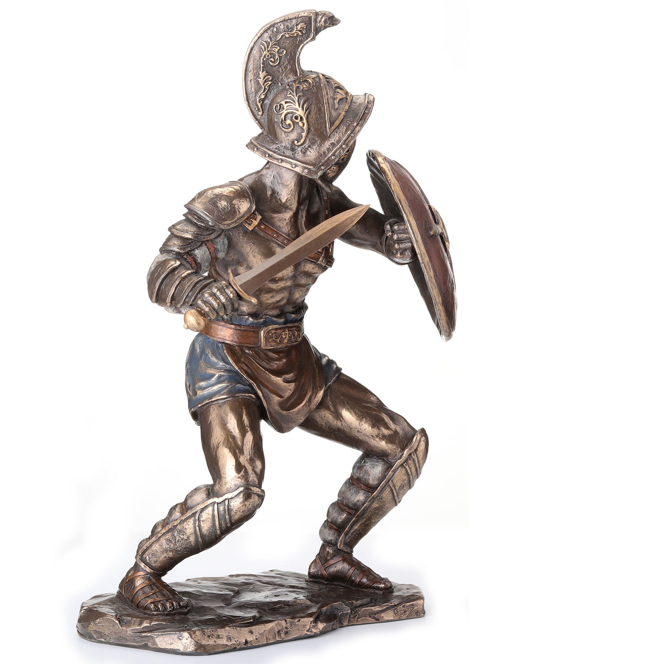 Murmillo Gladiator Wielding Gladius And Parma