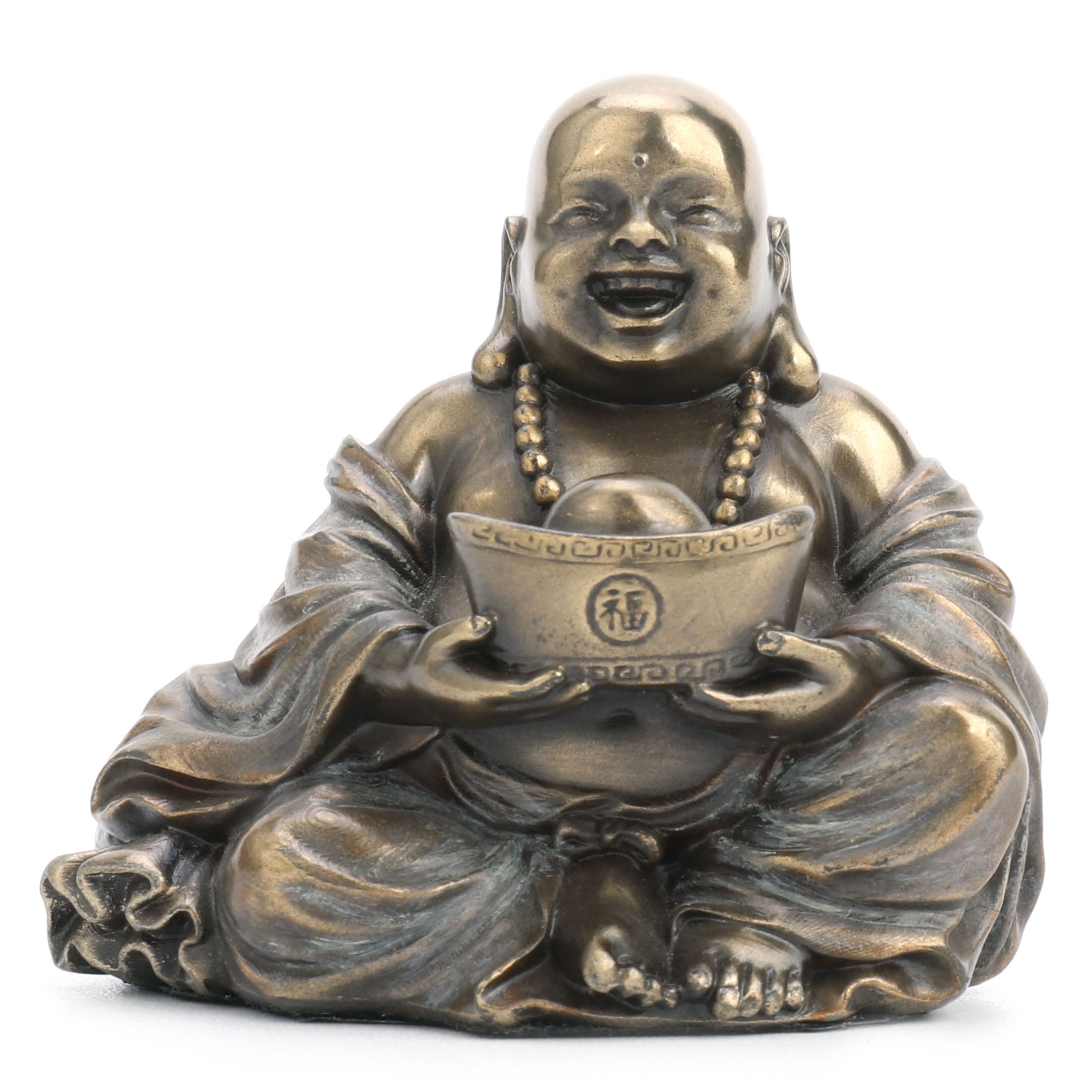 Laughing Buddha (Budai) Holding Yuanbao With Two Hands