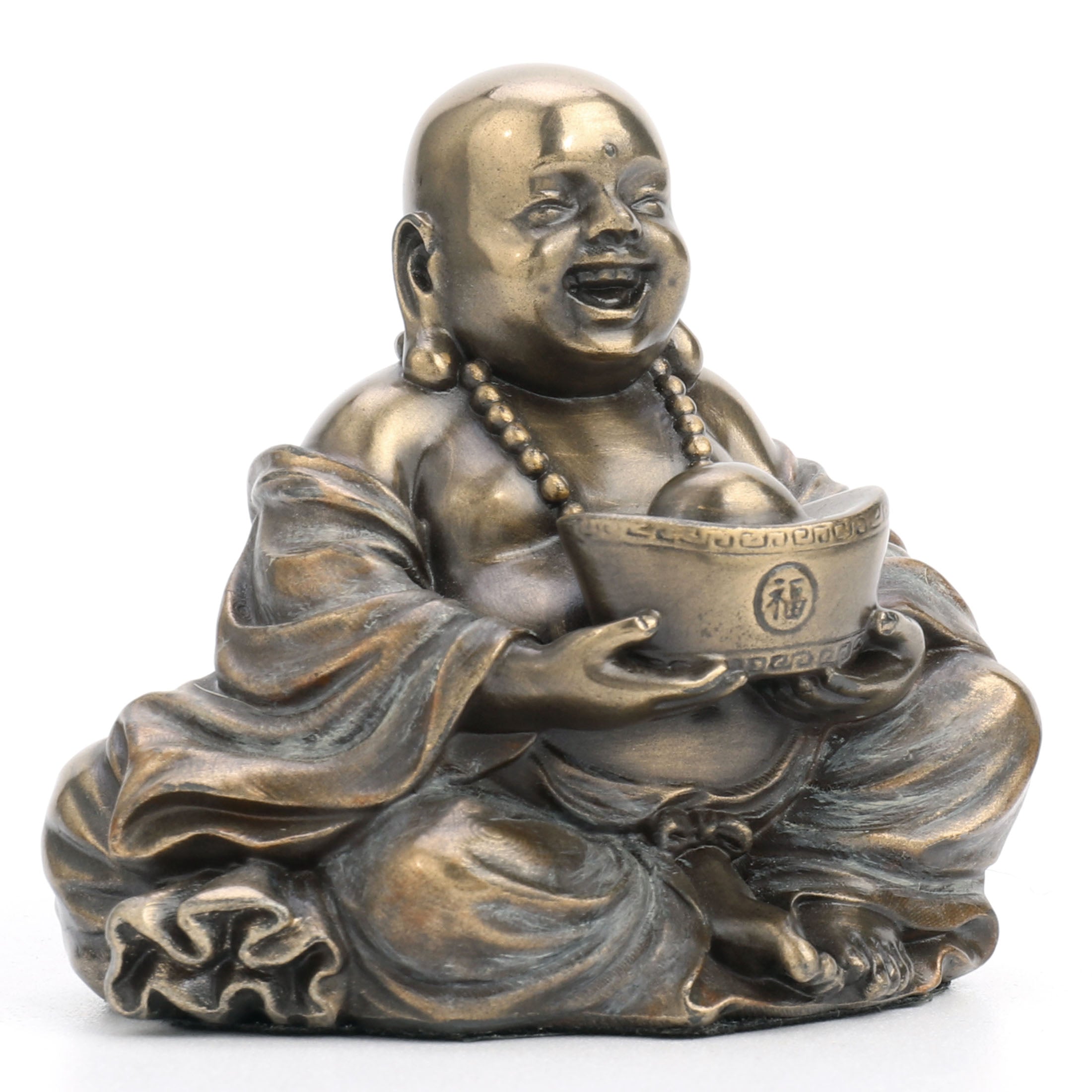 Laughing Buddha (Budai) Holding Yuanbao With Two Hands