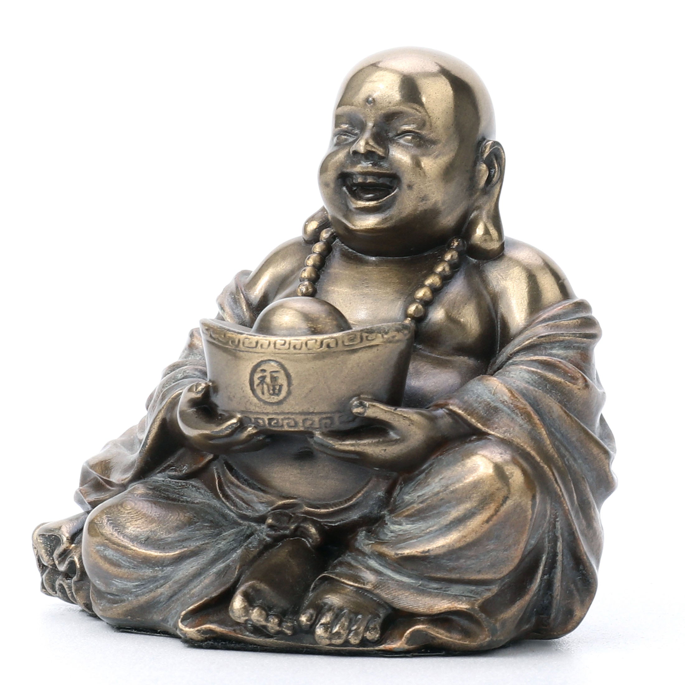 Laughing Buddha (Budai) Holding Yuanbao With Two Hands