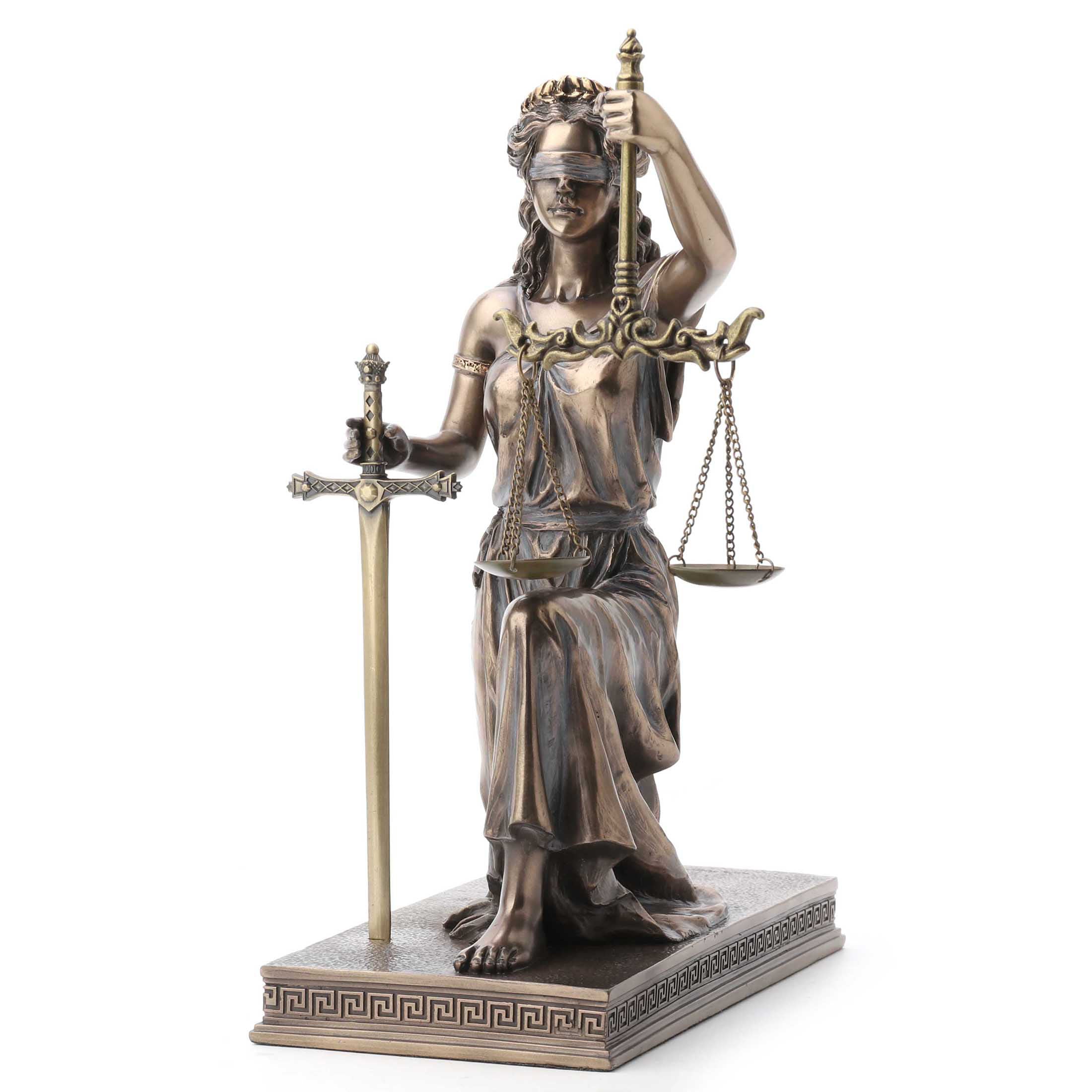 Lady Justice Kneeling Holding Scale And Sword (Letter Opener)