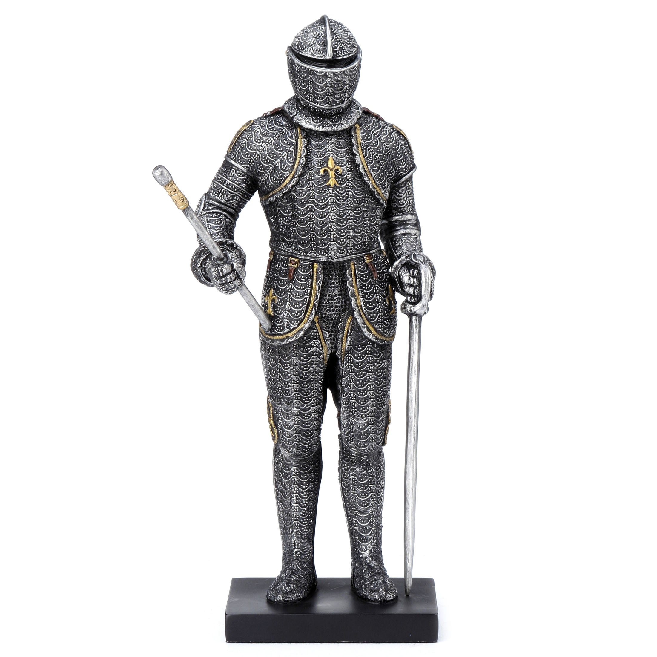 Ceremonial Armor Holding Sword And Stick Mace
