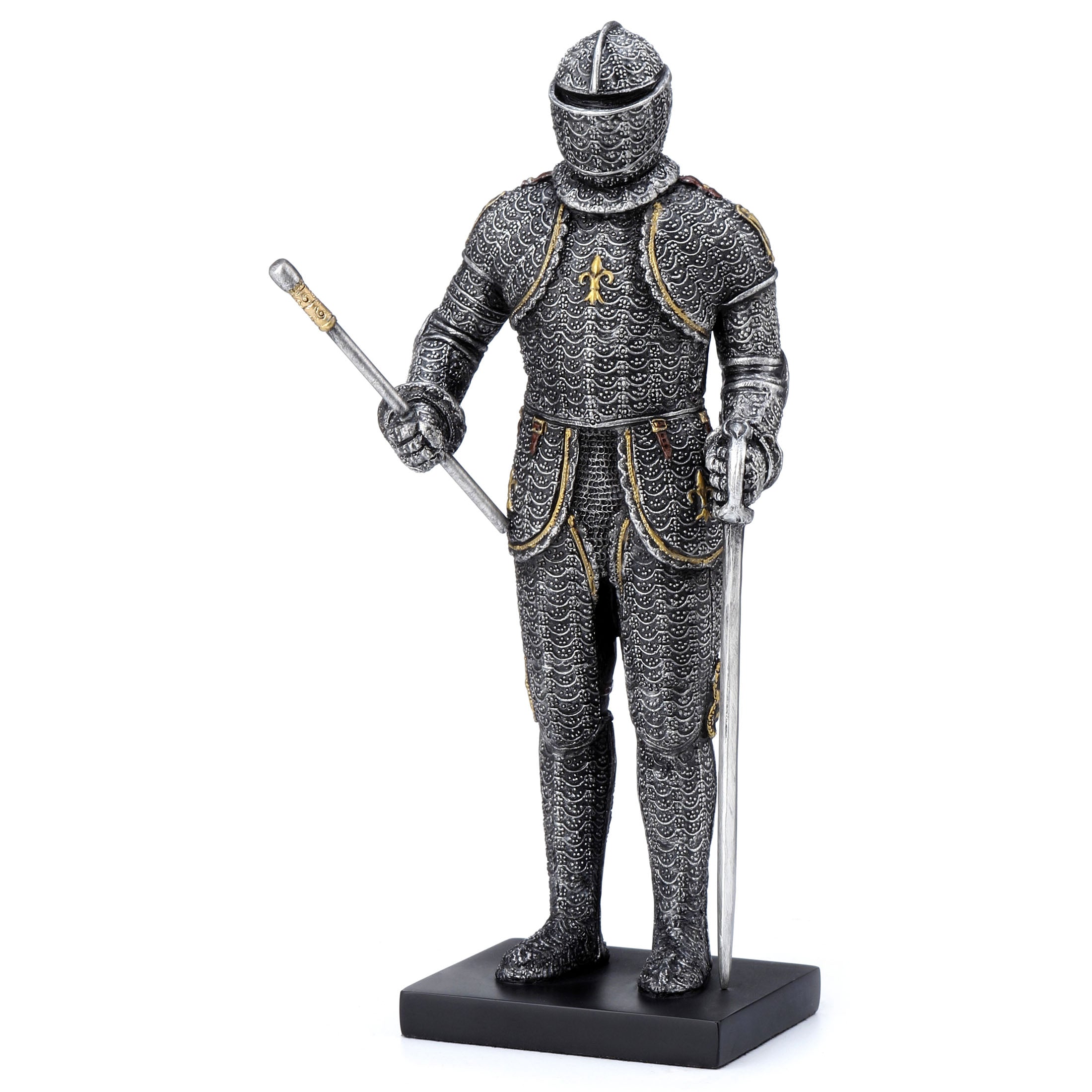 Ceremonial Armor Holding Sword And Stick Mace