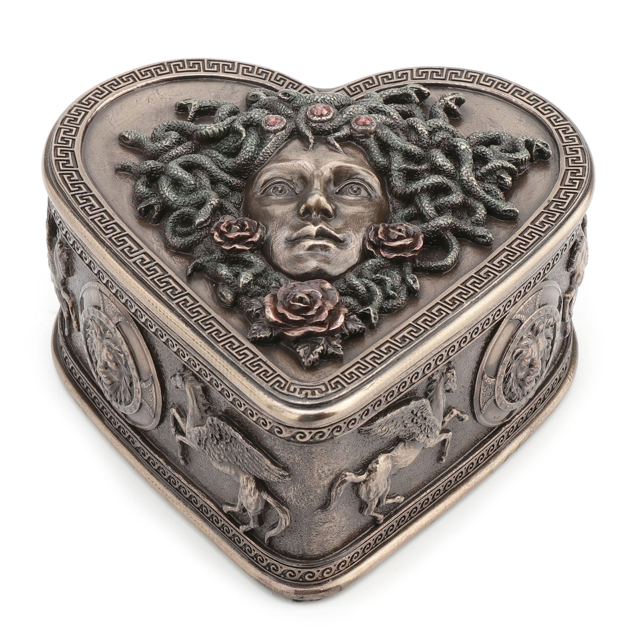 Medusa Heart Shaped Trinket Box