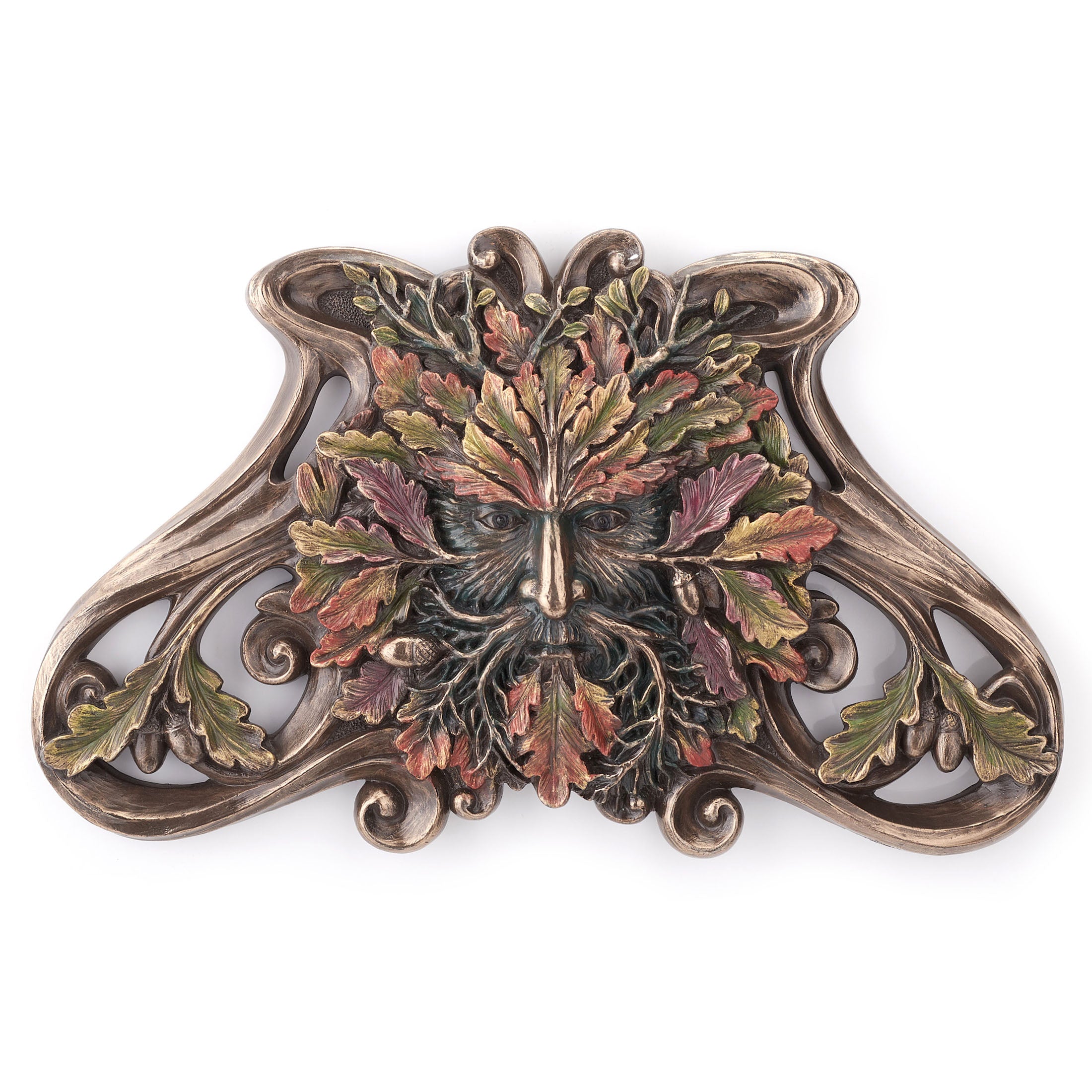 Green Man Autumn Maple Wall Plaque