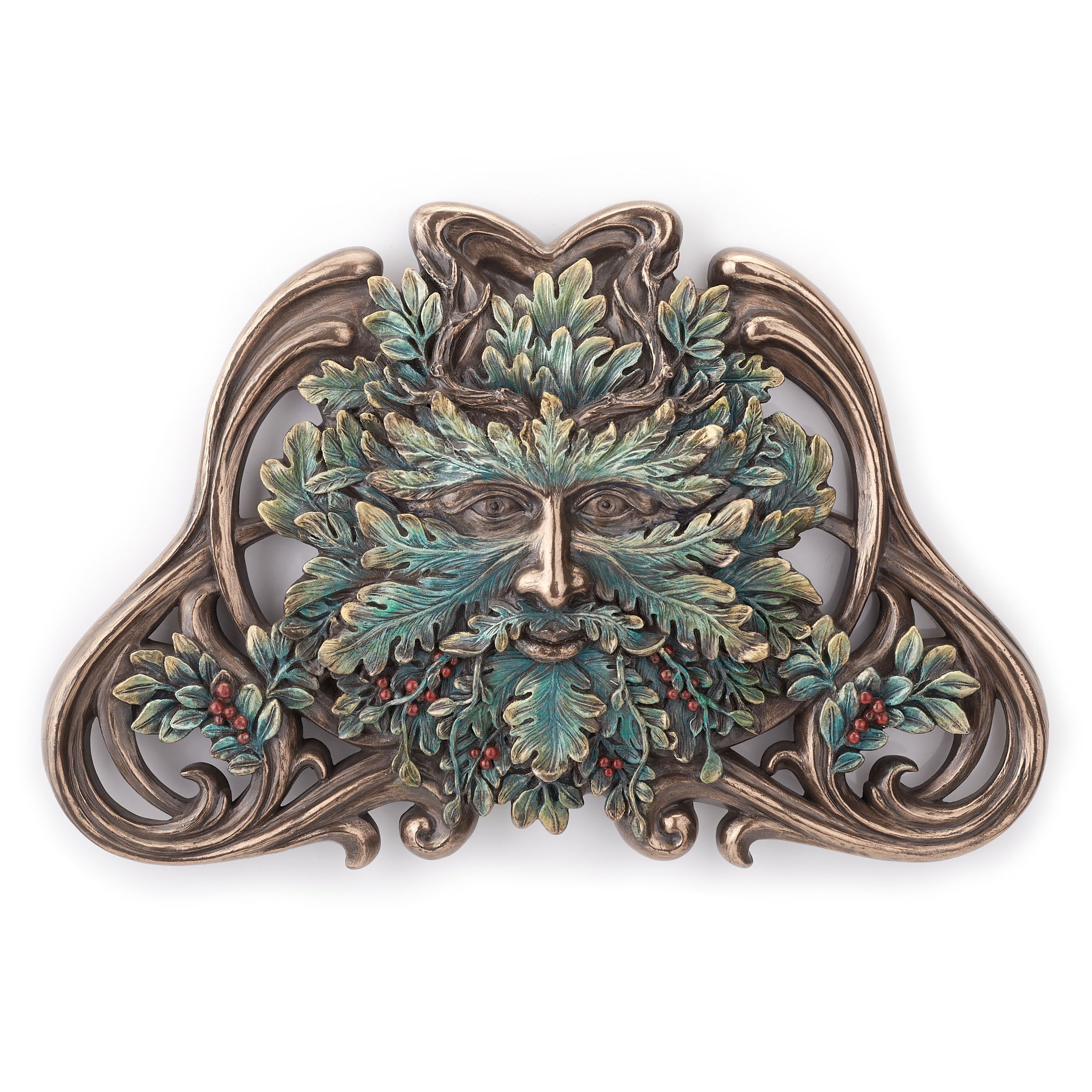 Green Man Winter Mistletoe Wall Plaque