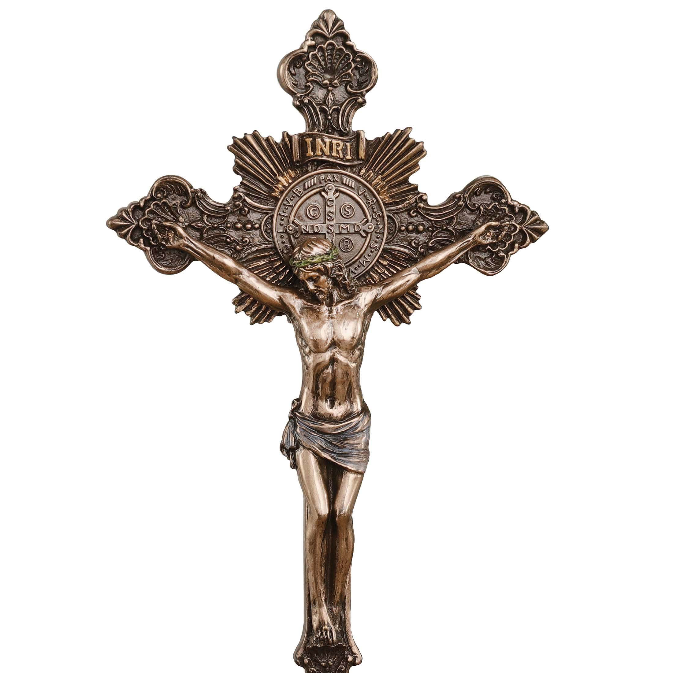 Saint Benedict Crucifix Stand (Removable Stand)