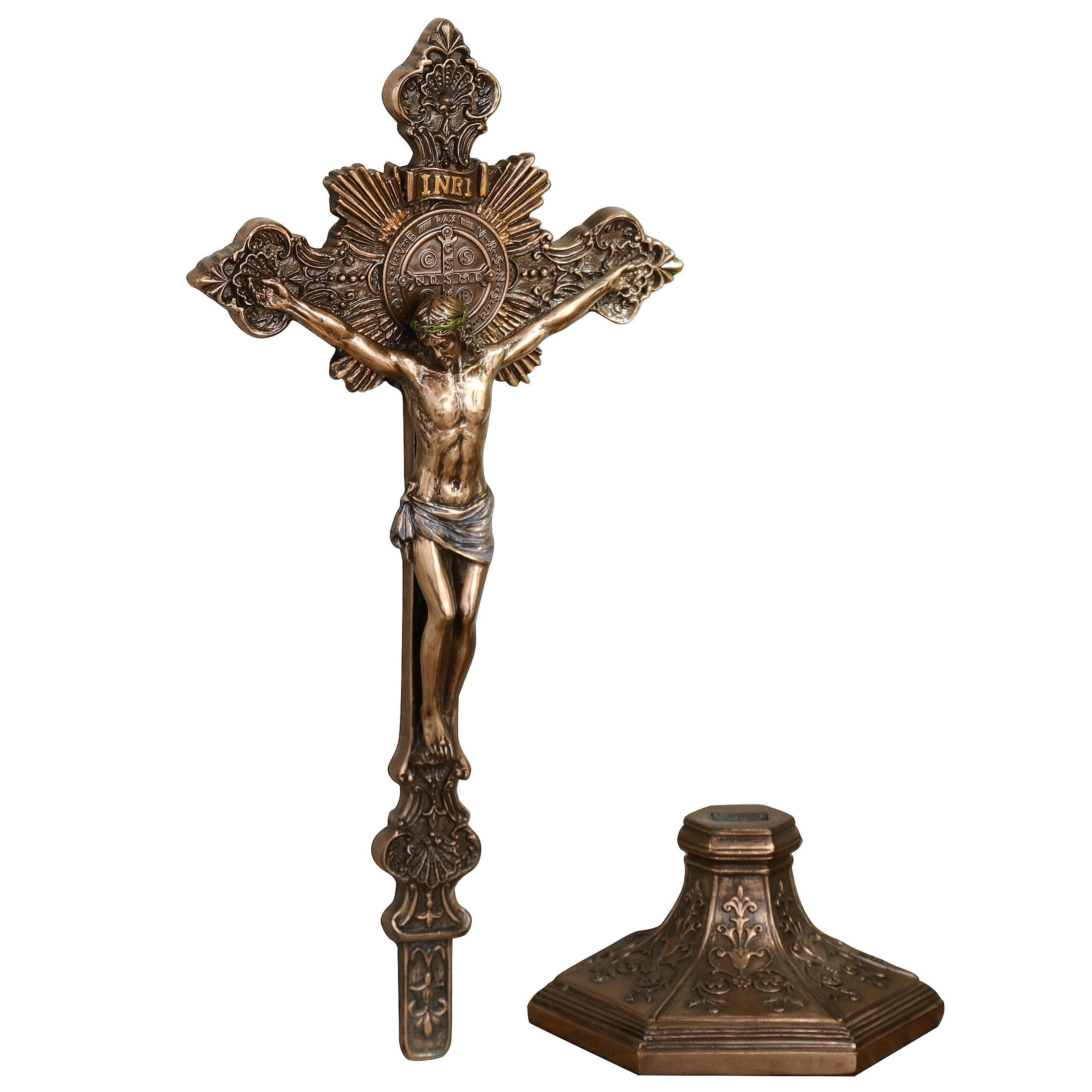 Saint Benedict Crucifix Stand (Removable Stand)