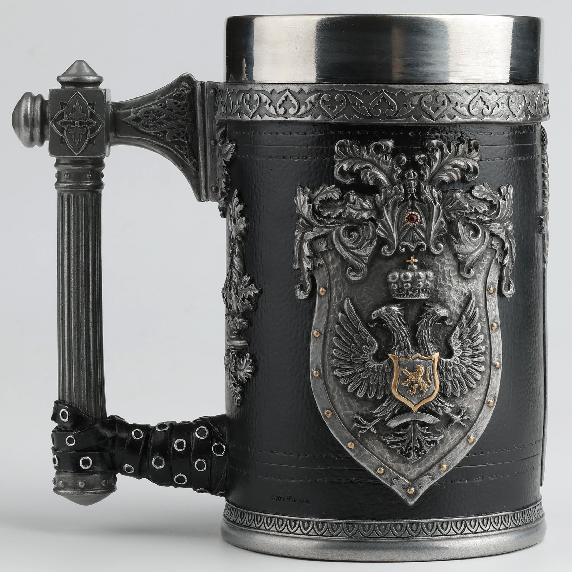 Double Headed Eagle Crest Axe Handle Beer Stein (Stainless Steel Tumbler)