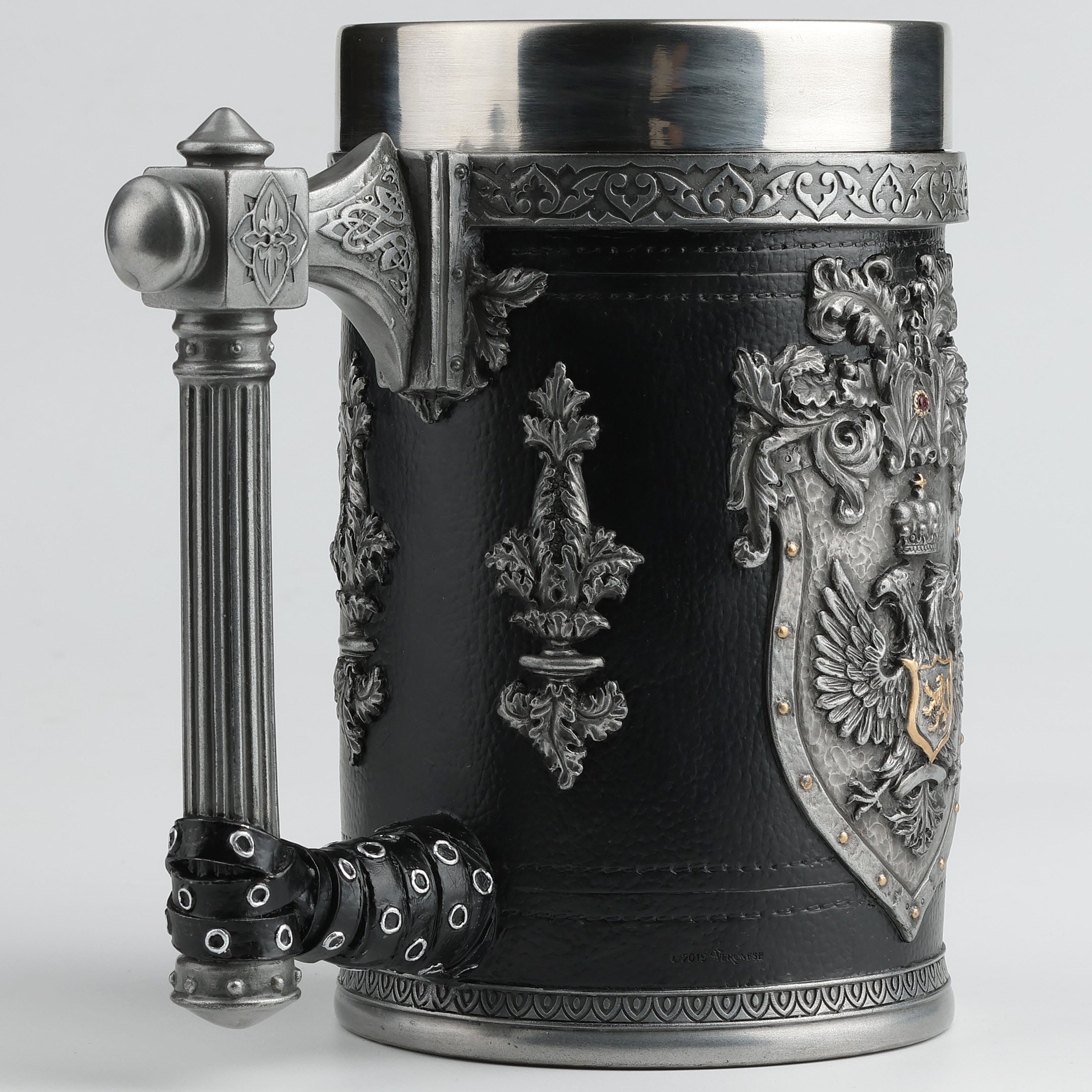 Double Headed Eagle Crest Axe Handle Beer Stein (Stainless Steel Tumbler)