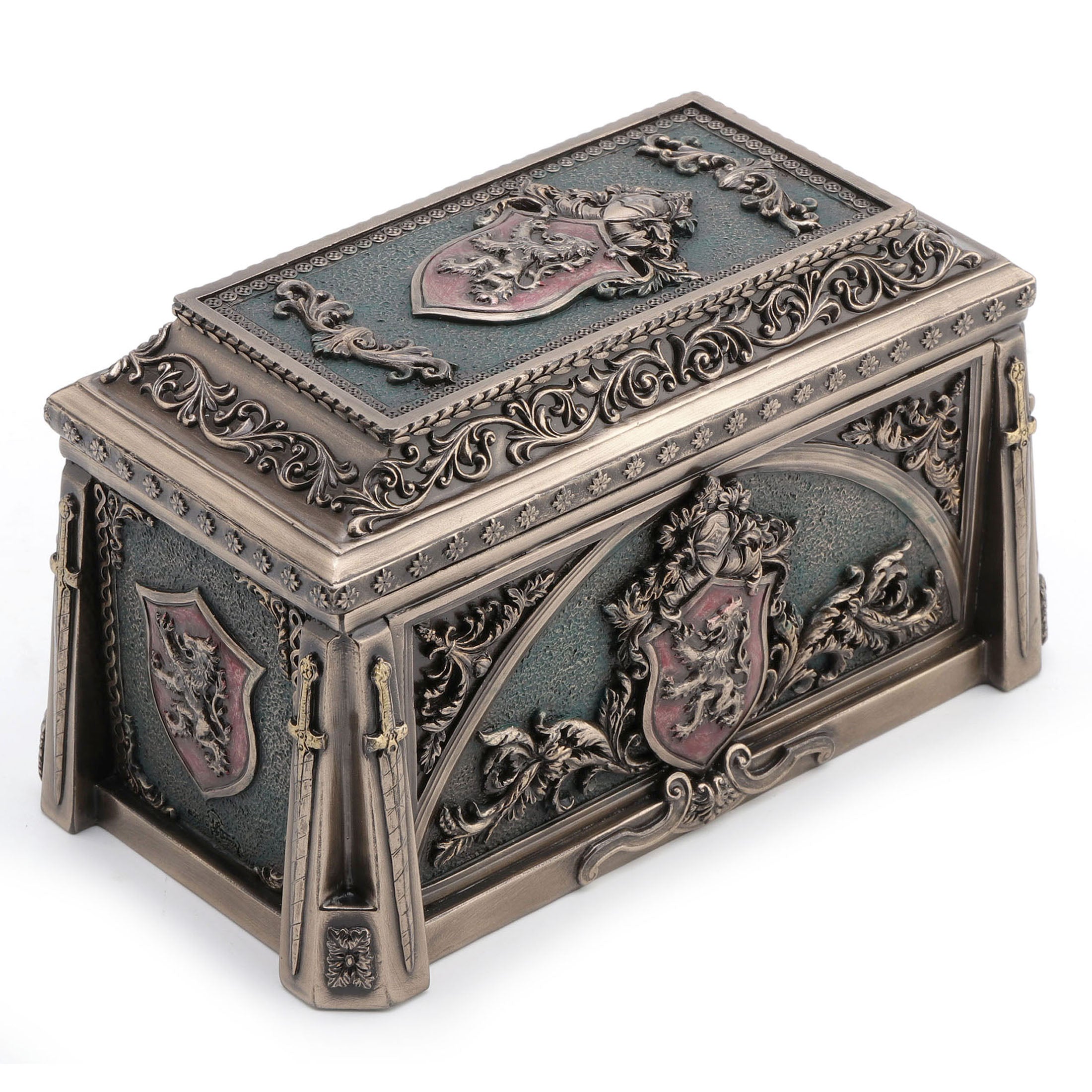 Medieval Lion Crest Trinket Box