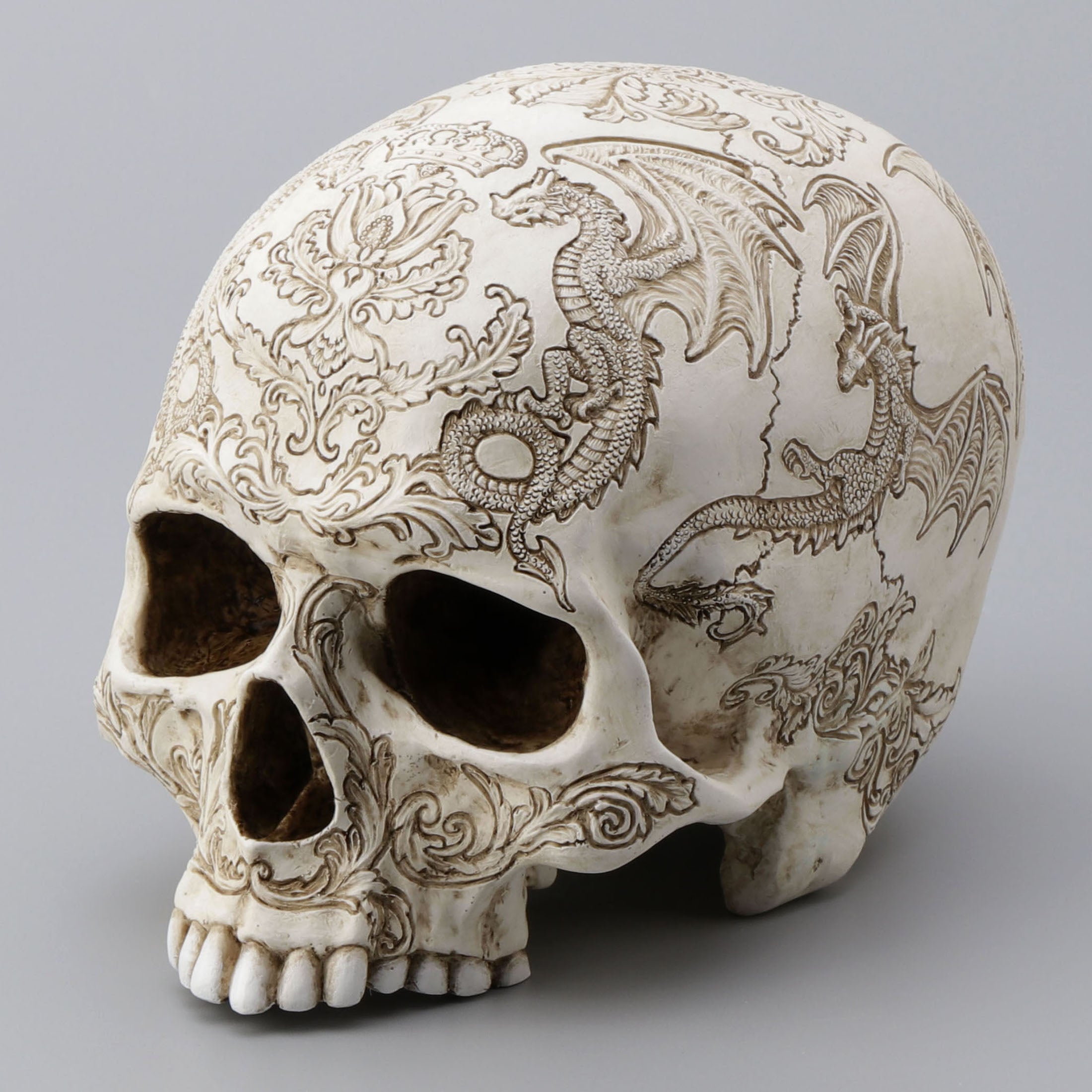 Thistle Flying Dragon Coat Of Arms Skull