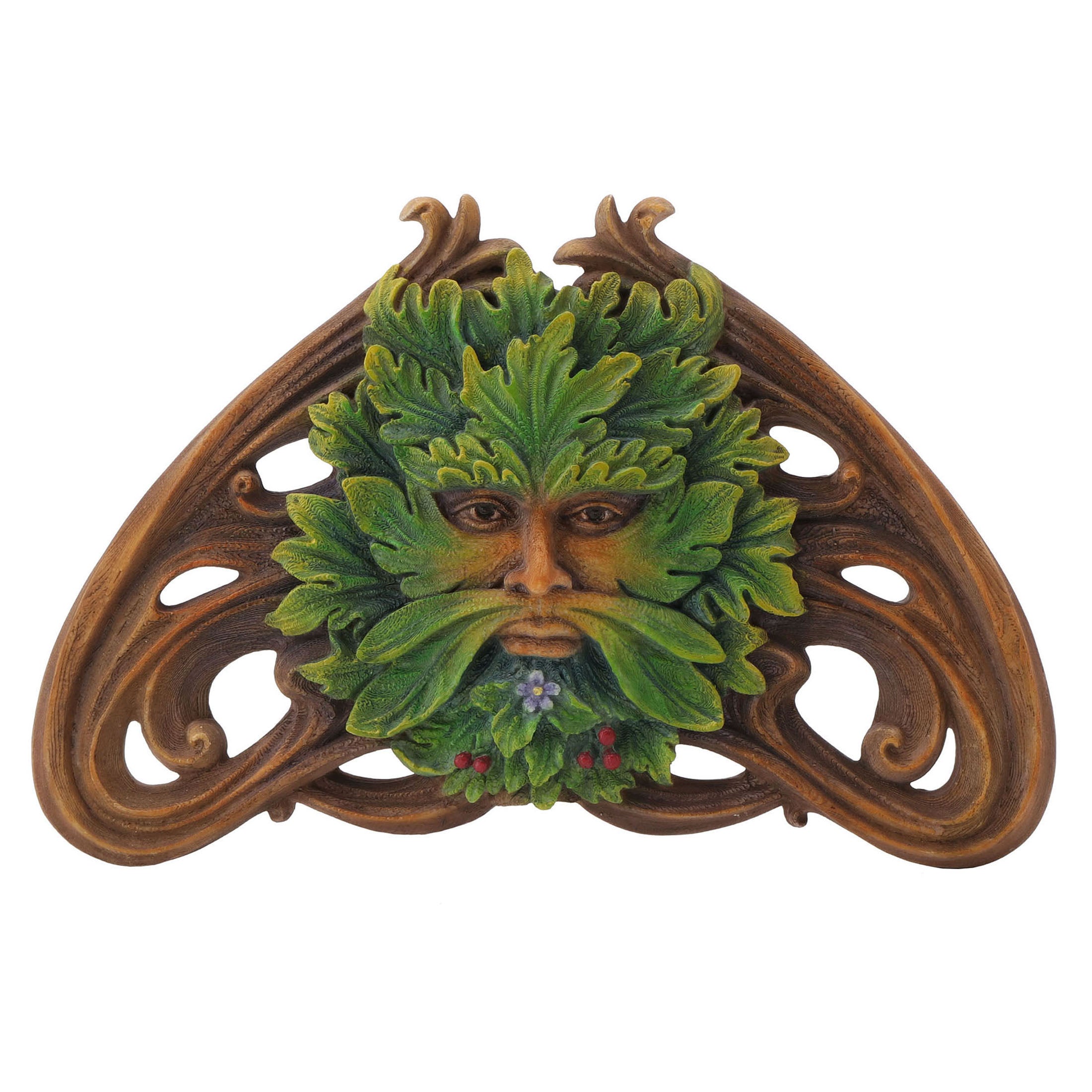 Green Man Berry Wall Plaque