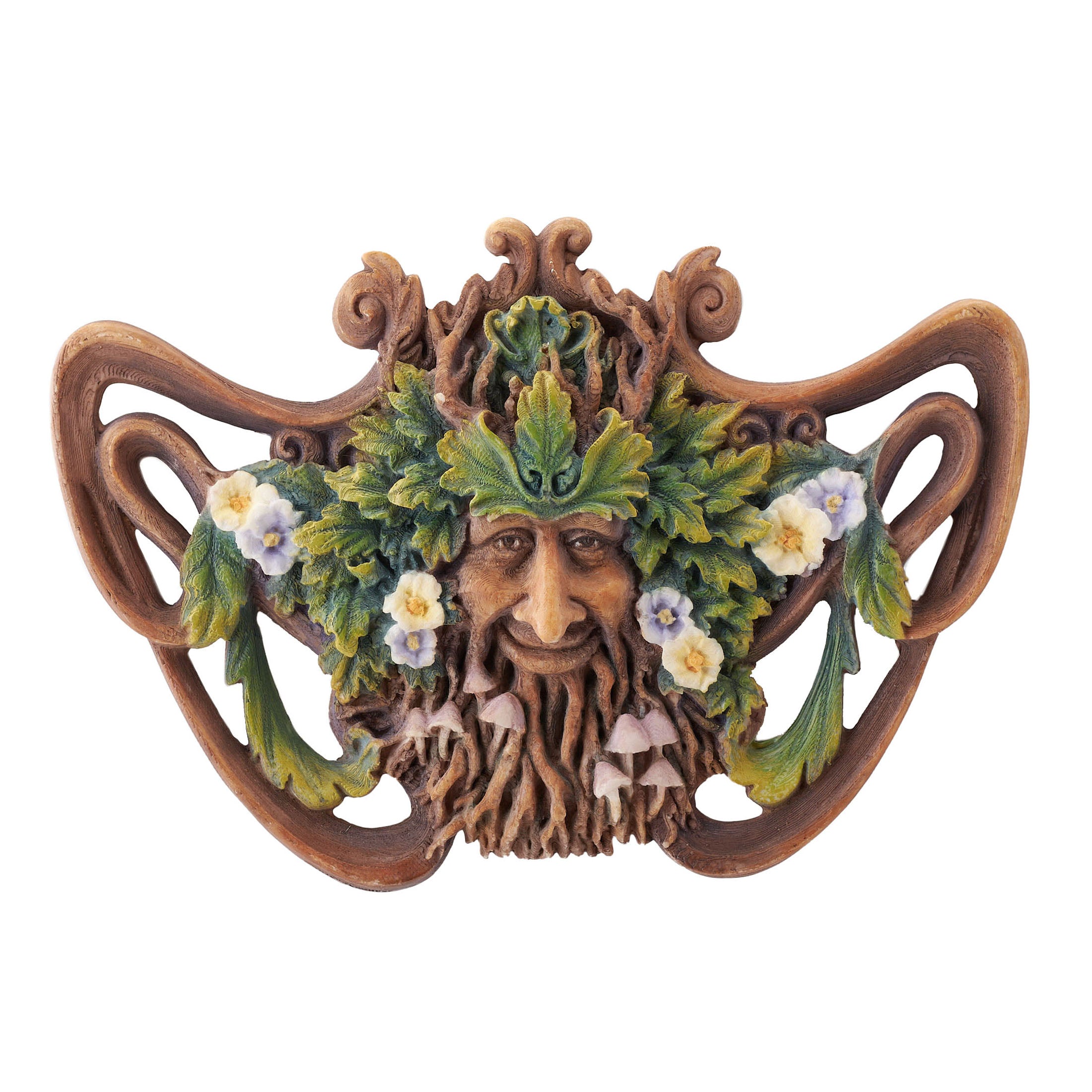 Green Man Mushroom Wall Plaque