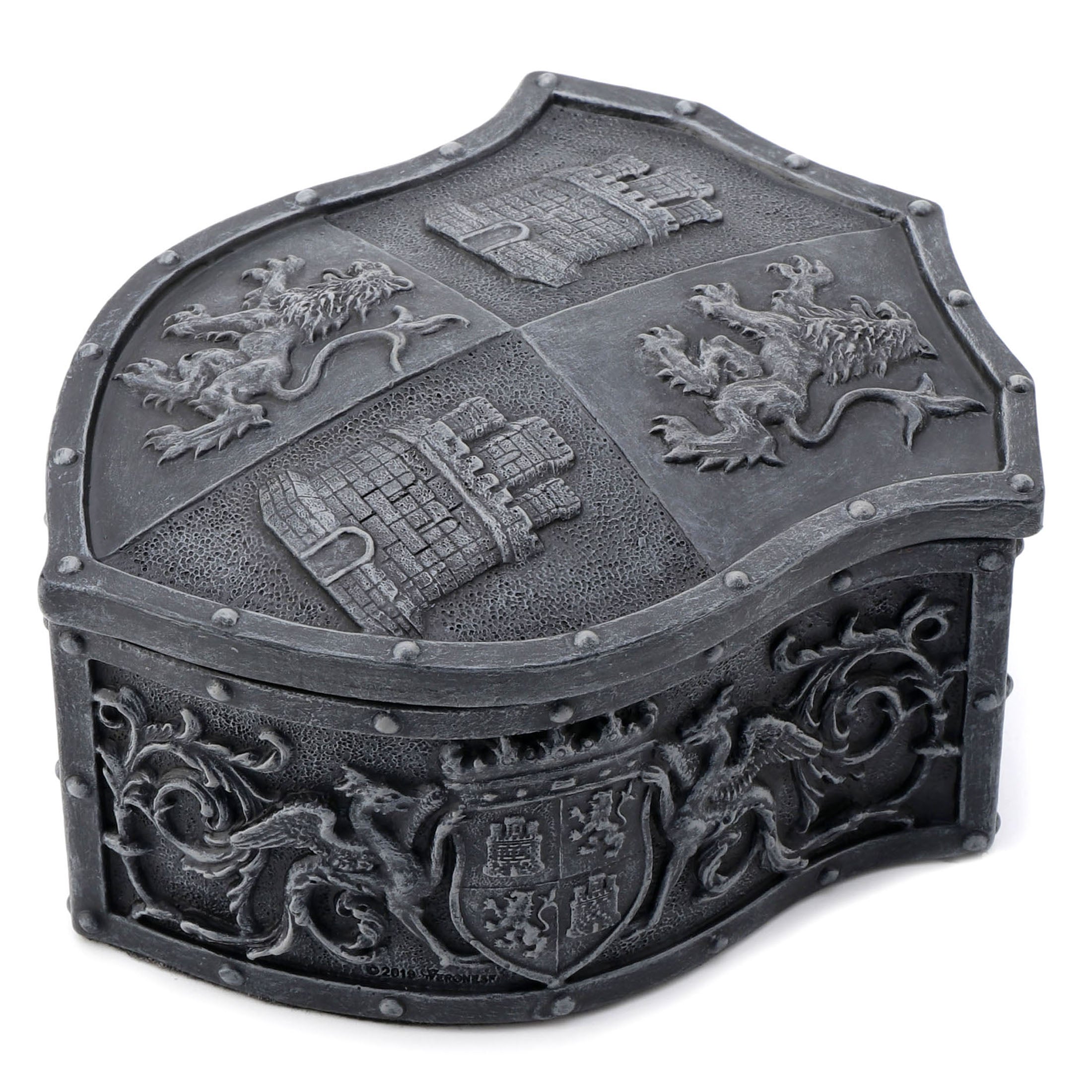 Lion Castle Crest Shaped Trinket Box